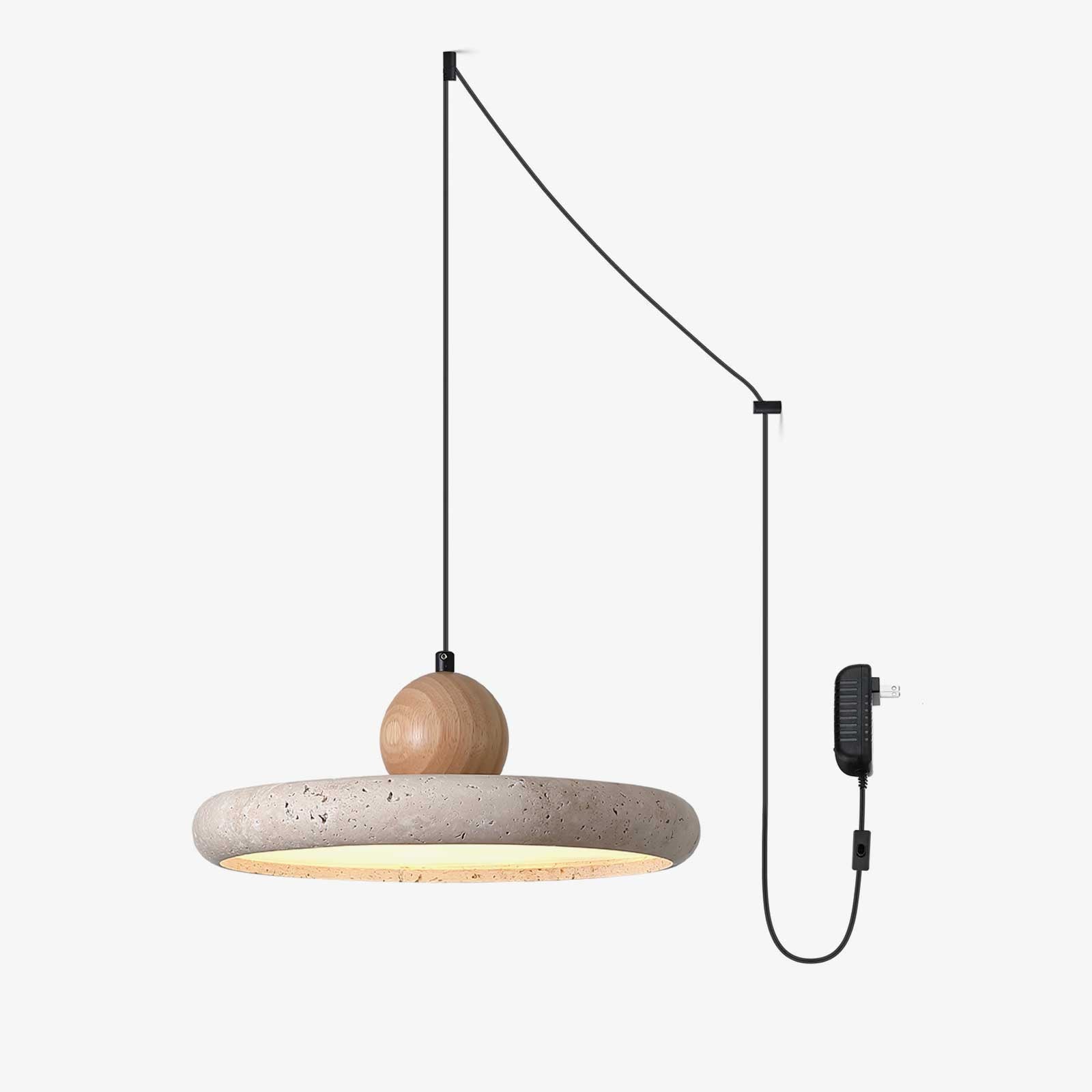 Suspension moderne Njord en Travertin
