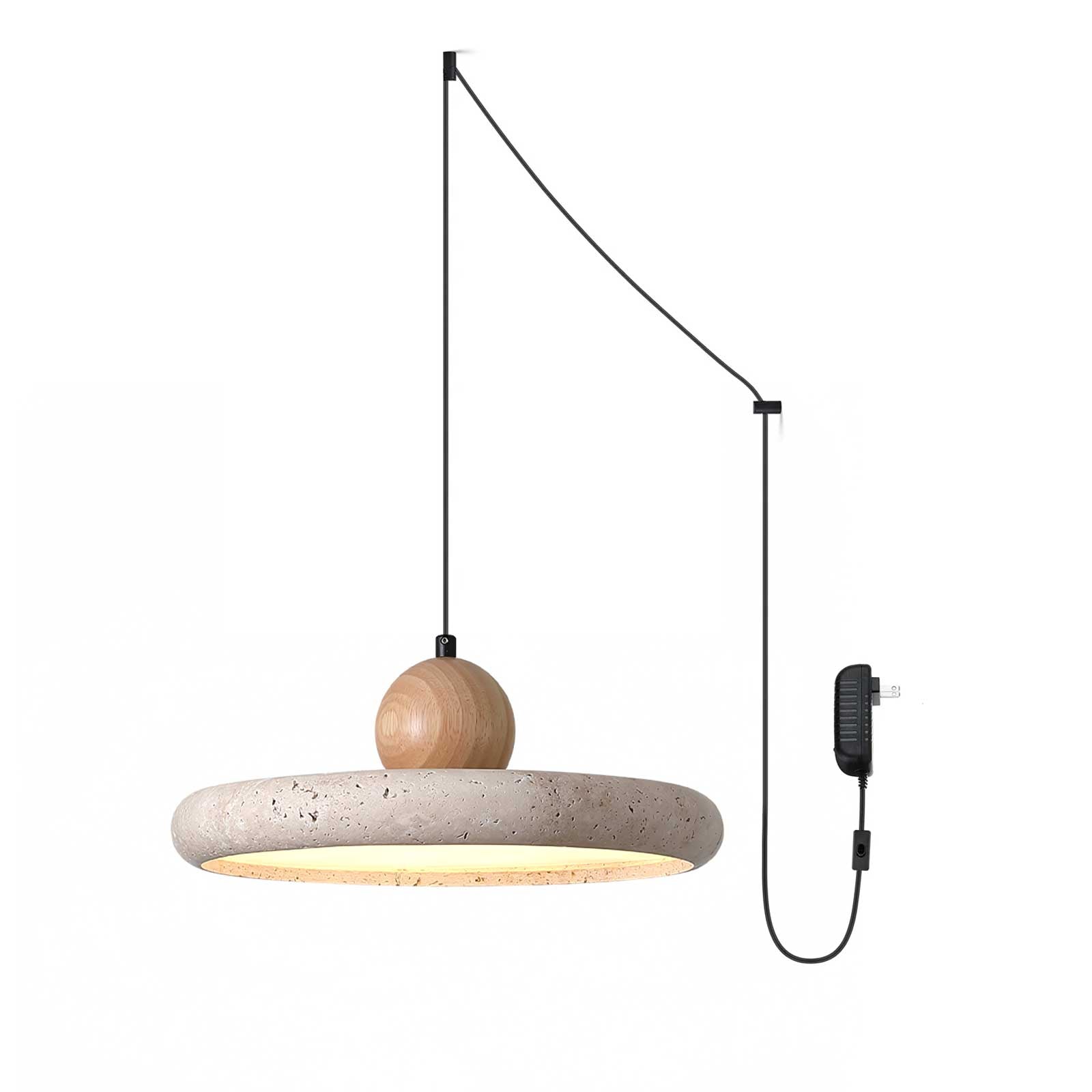 Suspension moderne Njord en Travertin
