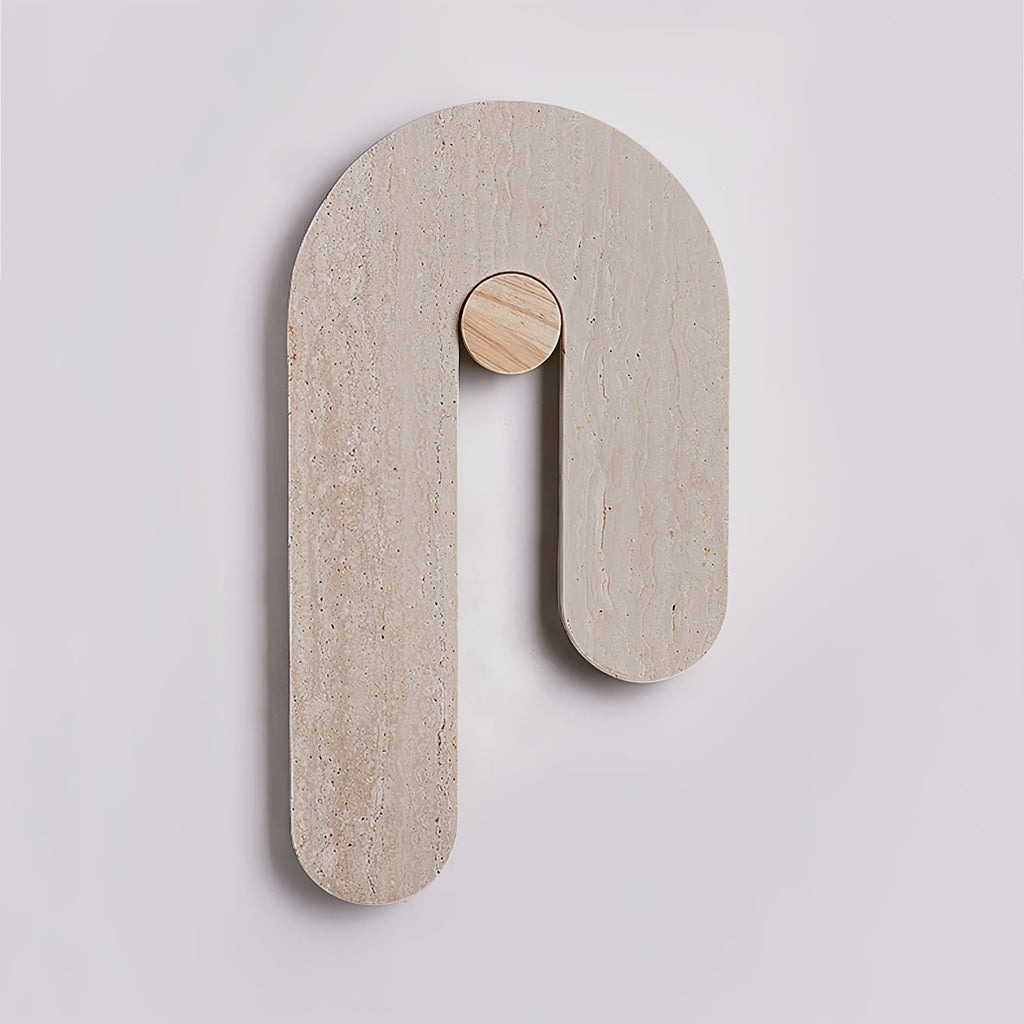 Applique murale moderne Morse en Travertin jaune