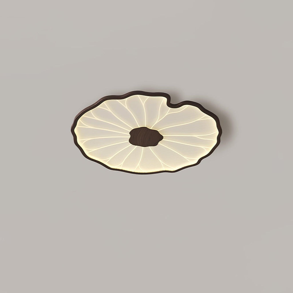 Plafonnier Shaw 30 cm en finition noyer
