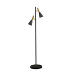 Lampadaire minimaliste Asen en Métal, Marbre, Fer Noir