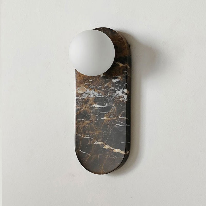 Applique murale moderne Aran en Marbre, Verre Noir