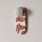 Applique murale moderne Aran en Marbre, Verre Rouge et blanc stripes