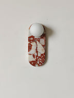 Applique murale moderne Aran en Marbre, Verre Bulgari rouge
