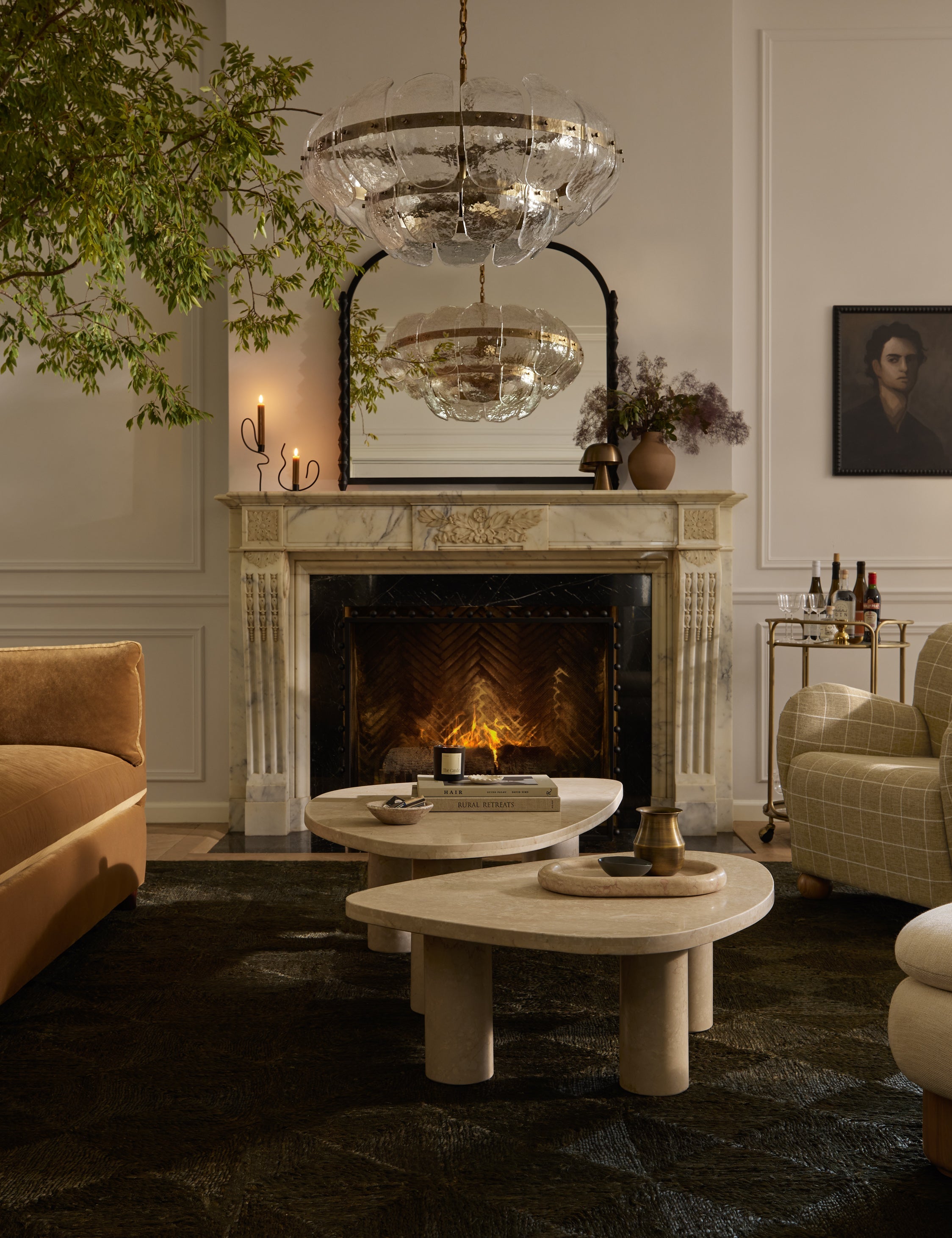 Lustre design Thorfinn en heritage laiton - Heritage laiton