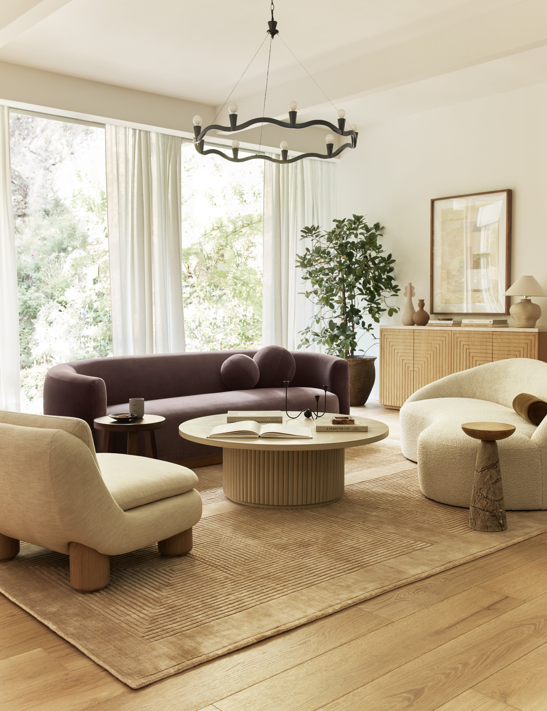 Lustre classique Johannes en laiton - Laiton