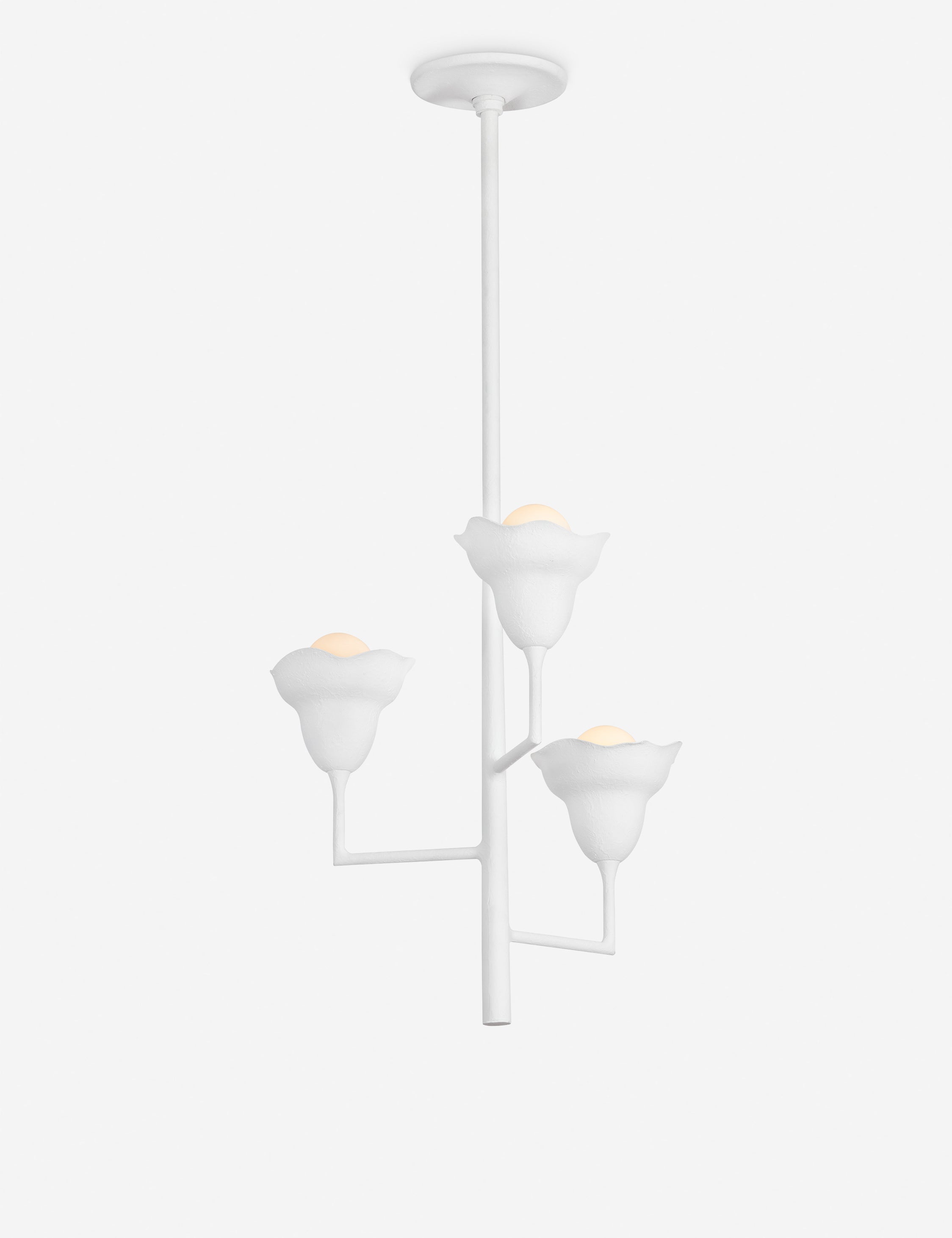 Lustre design Werner en blanc plâtre - Blanc plâtre