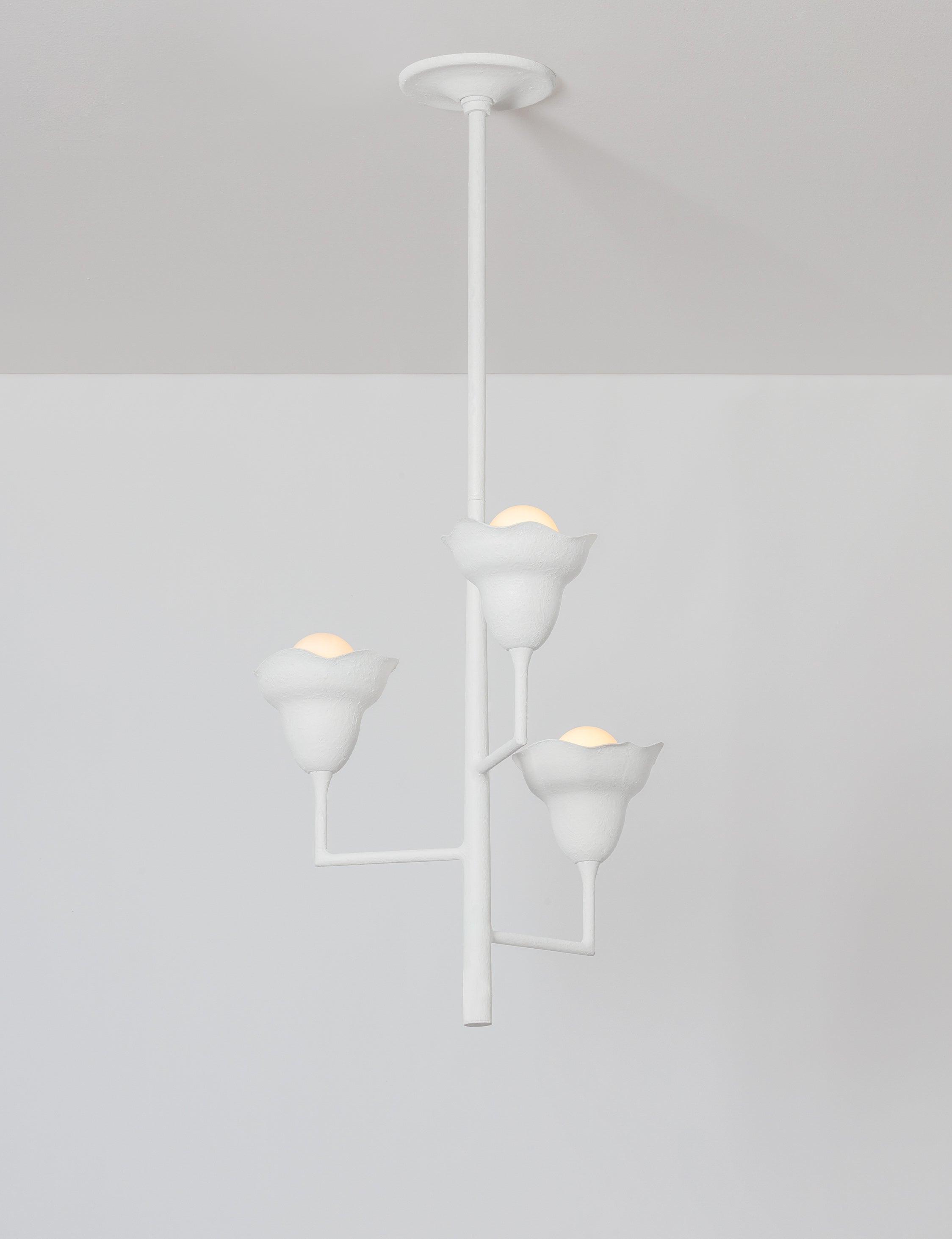 Lustre design Werner en blanc plâtre - Blanc plâtre