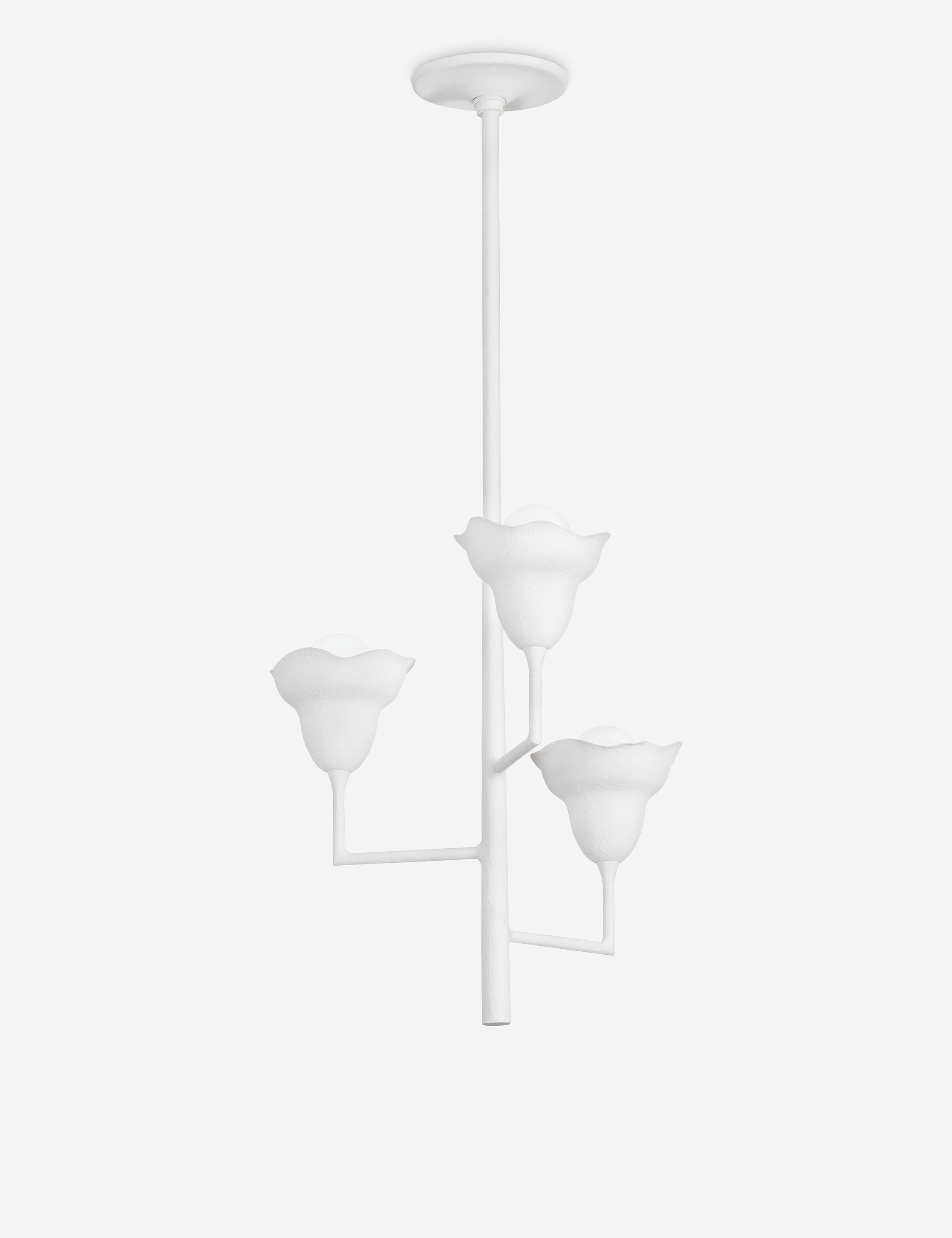 Lustre design Werner en blanc plâtre - Blanc plâtre