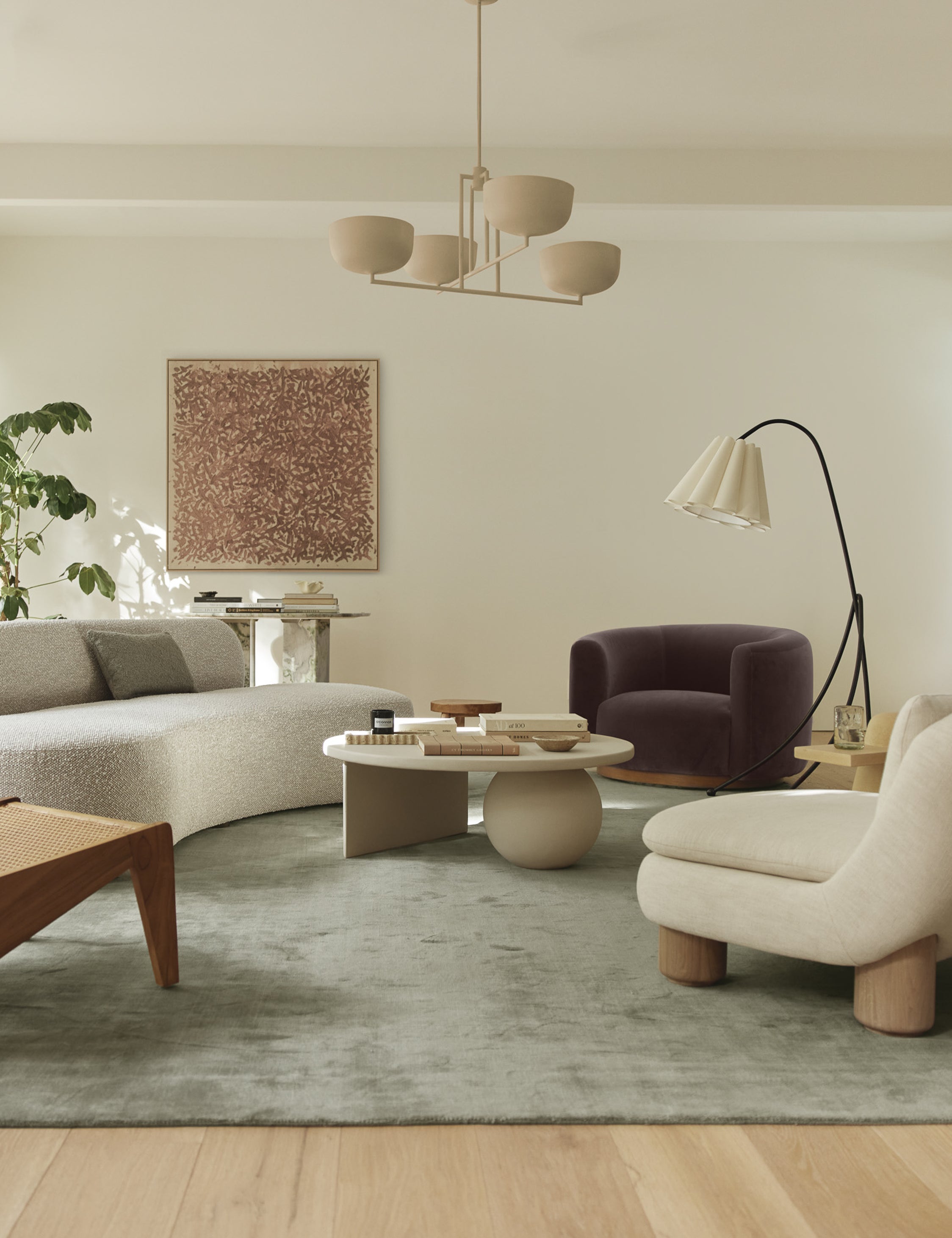 Lustre moderne Kelso en sable - Sable