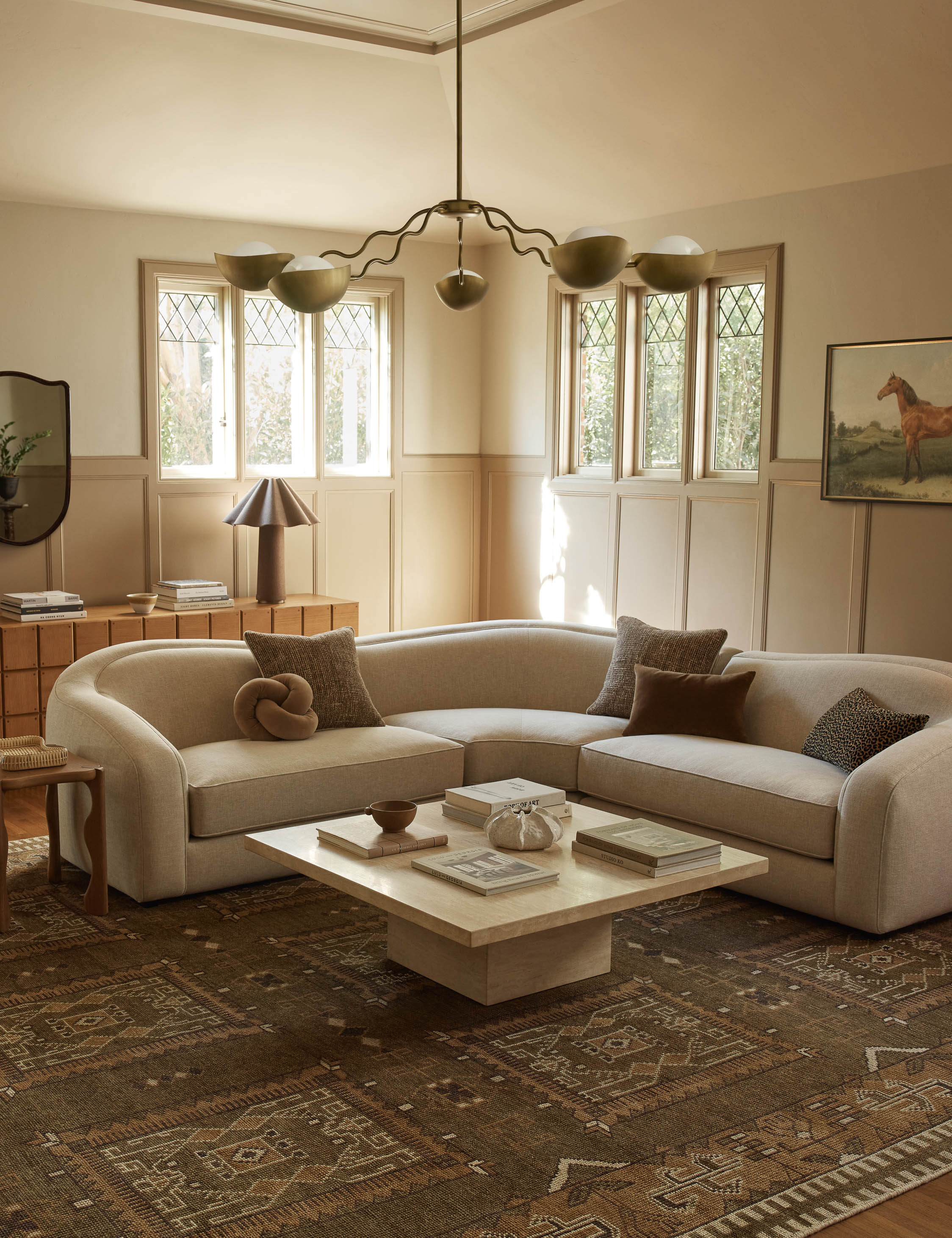 Lustre moderne Kalle en laiton - Laiton