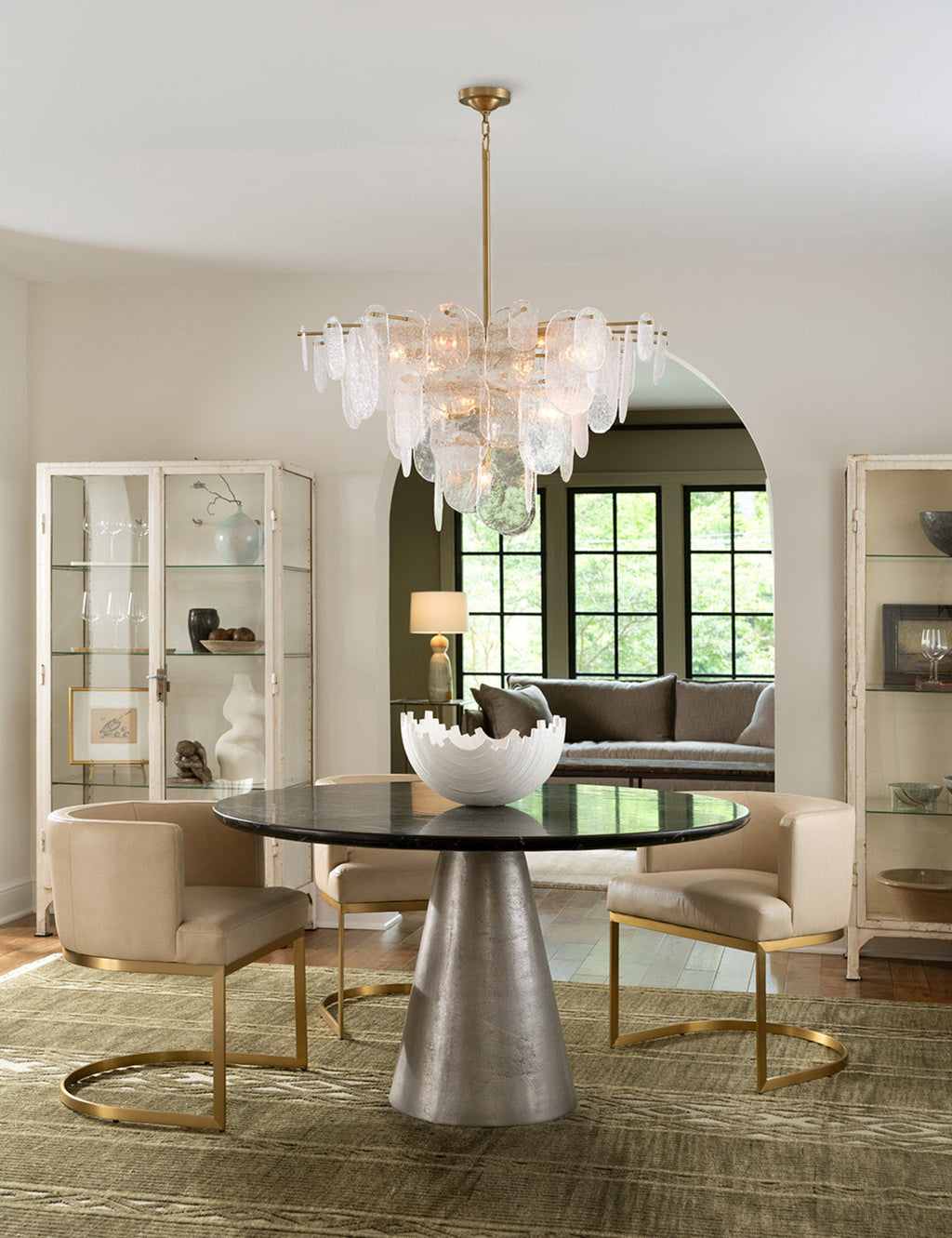 Lustre design Florek en laiton - Laiton