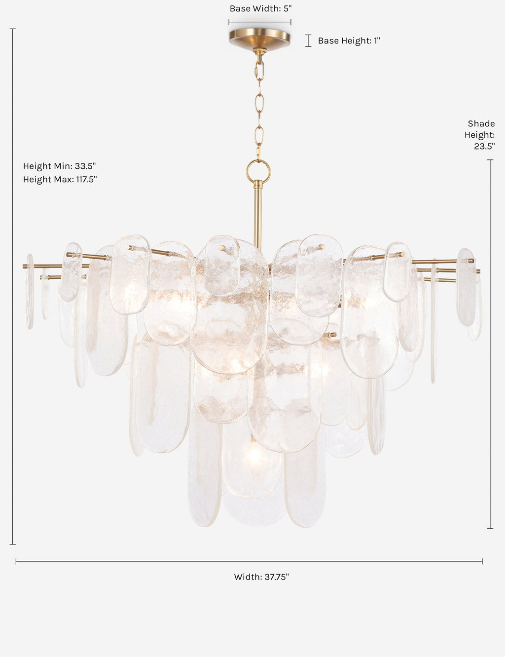 Lustre design Florek en laiton - Laiton