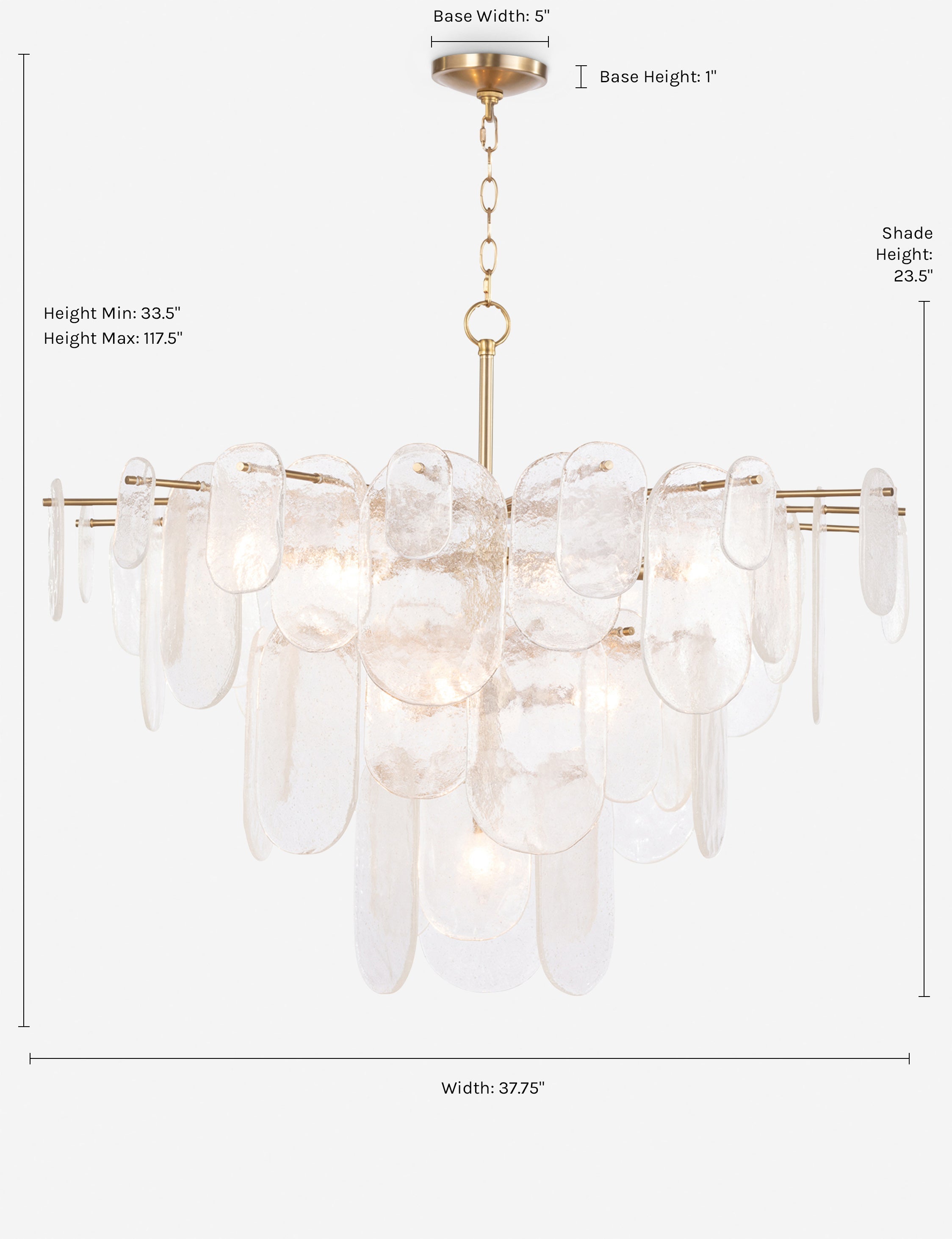 Lustre design Florek en laiton - Laiton