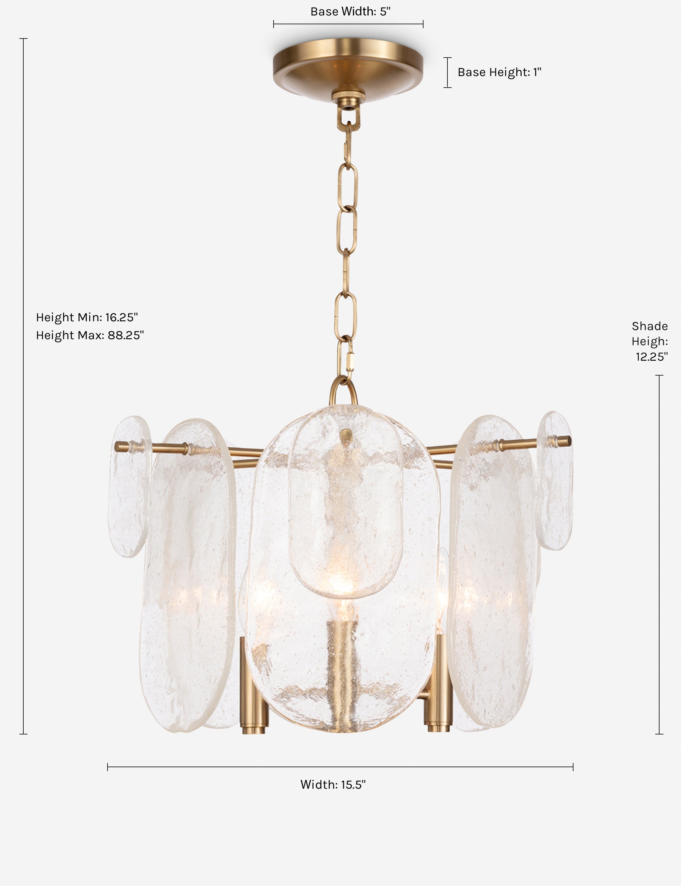 Suspension design Florek en laiton - Laiton