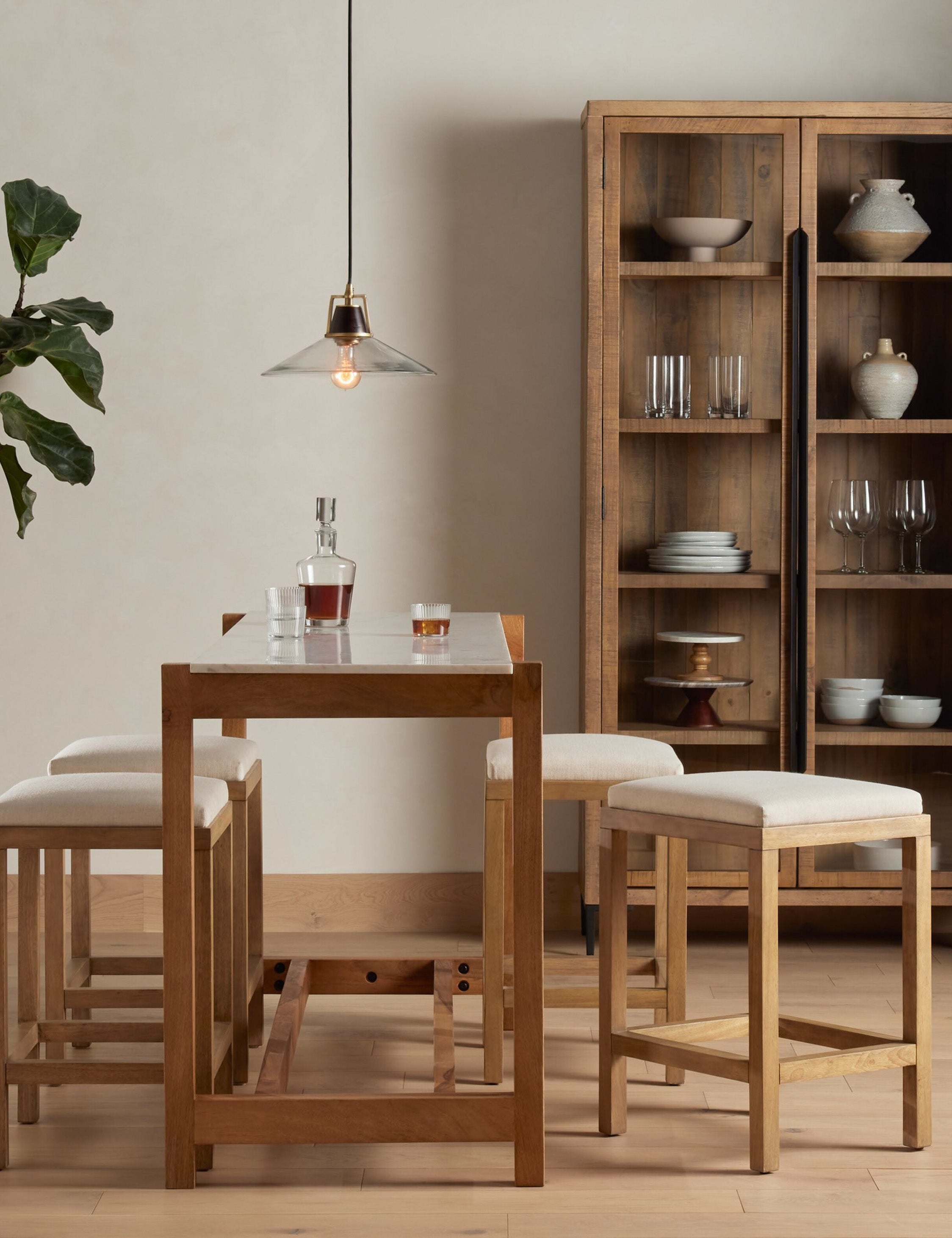 Suspension contemporain Cullen en verre - Verre