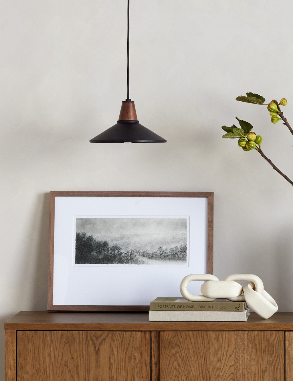Suspension vintage Kauko en noir - Noir