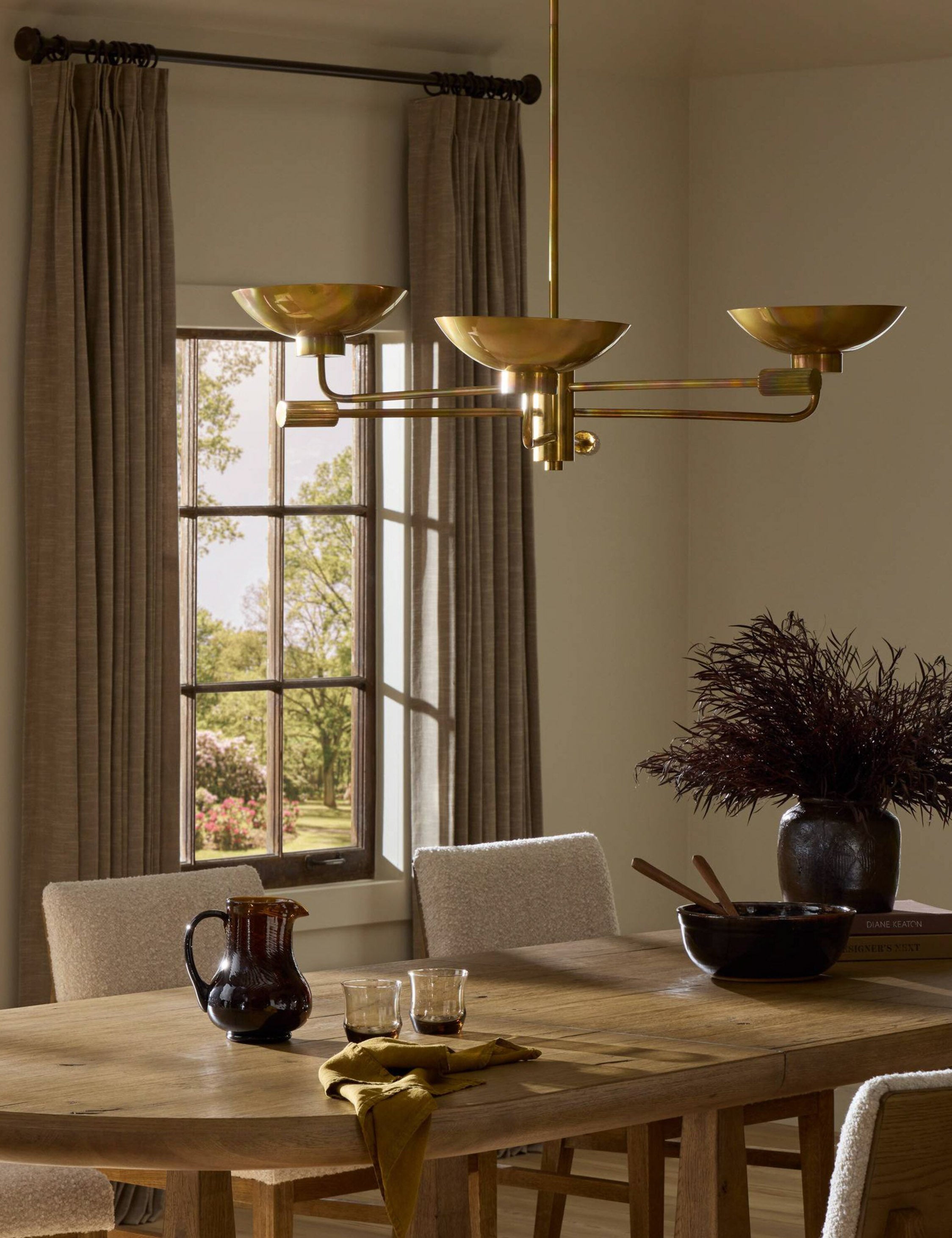Lustre scandinave Loge en burnt laiton - Burnt laiton