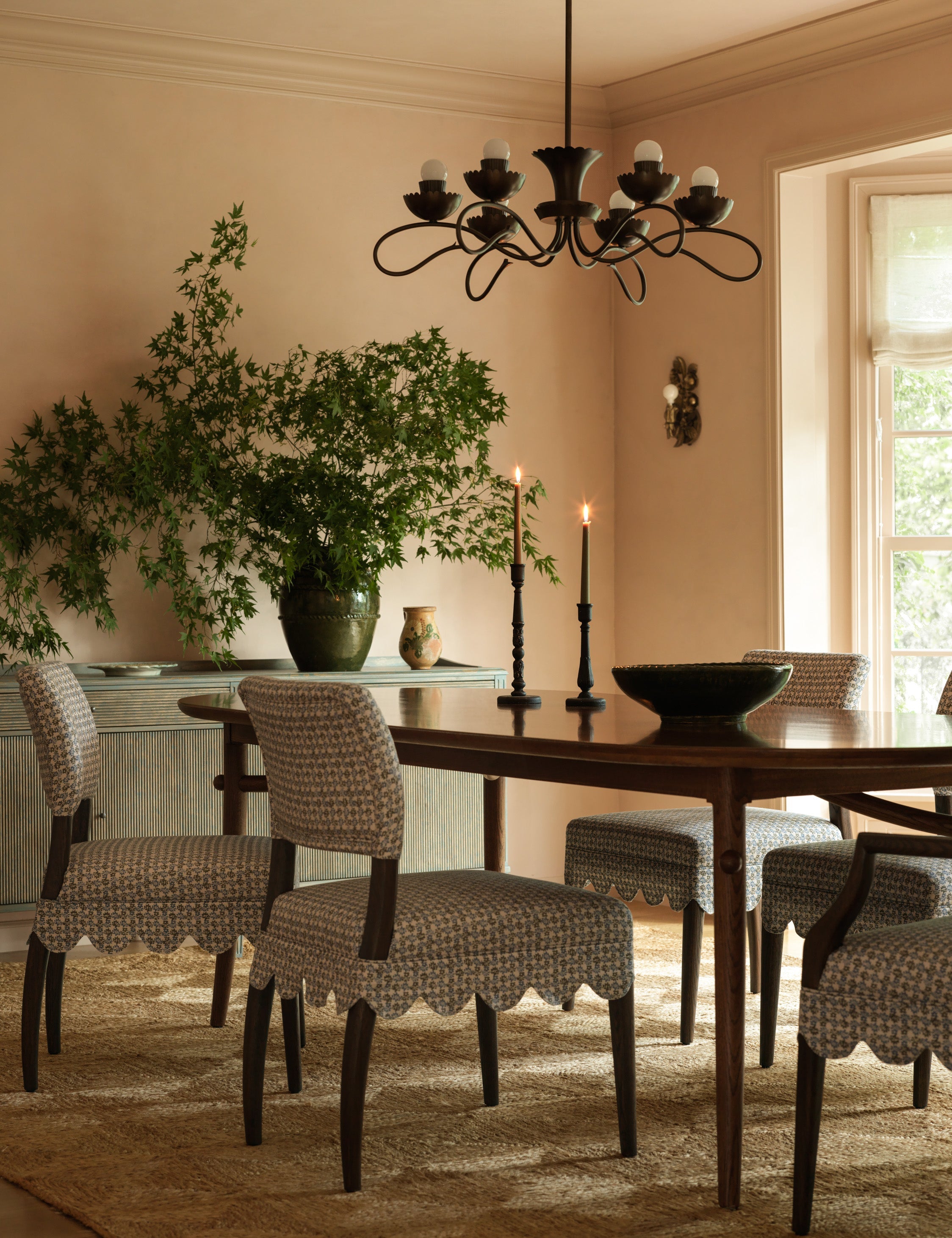Lustre vintage Rickard en laiton bruni - Laiton bruni