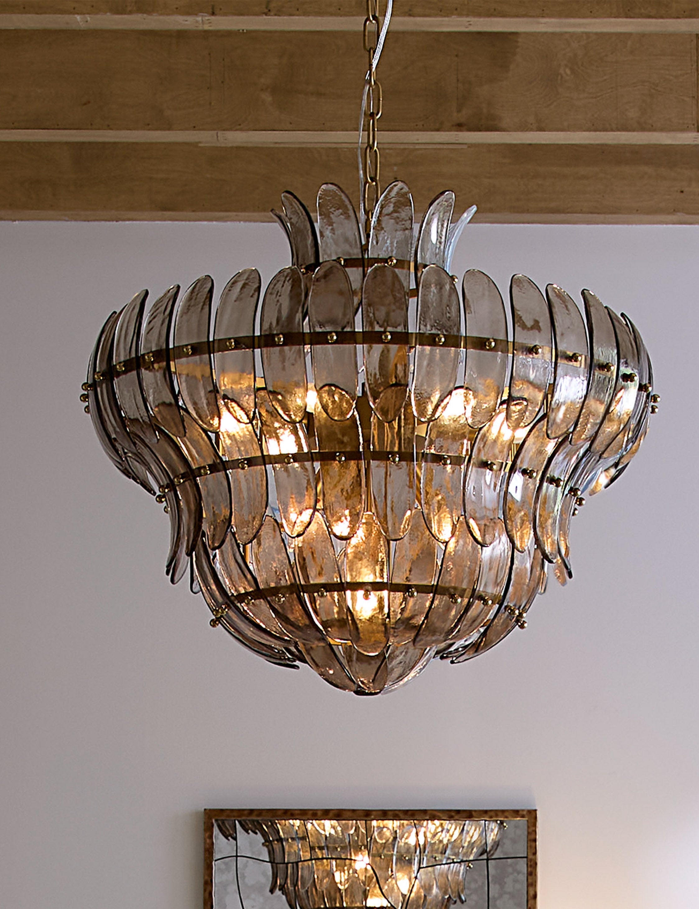 Lustre design Grady en verre