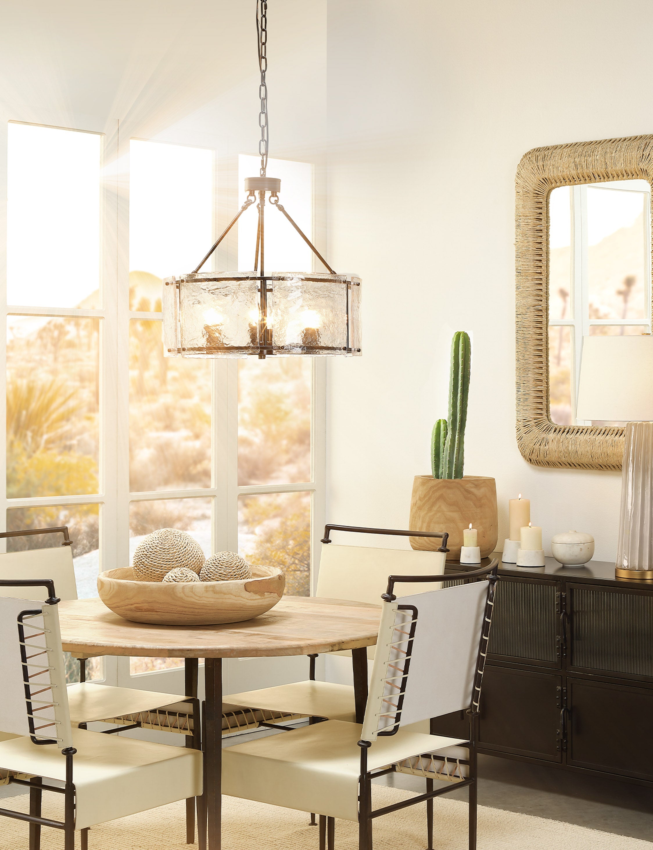 Lustre industriel Burke en bronze - Bronze