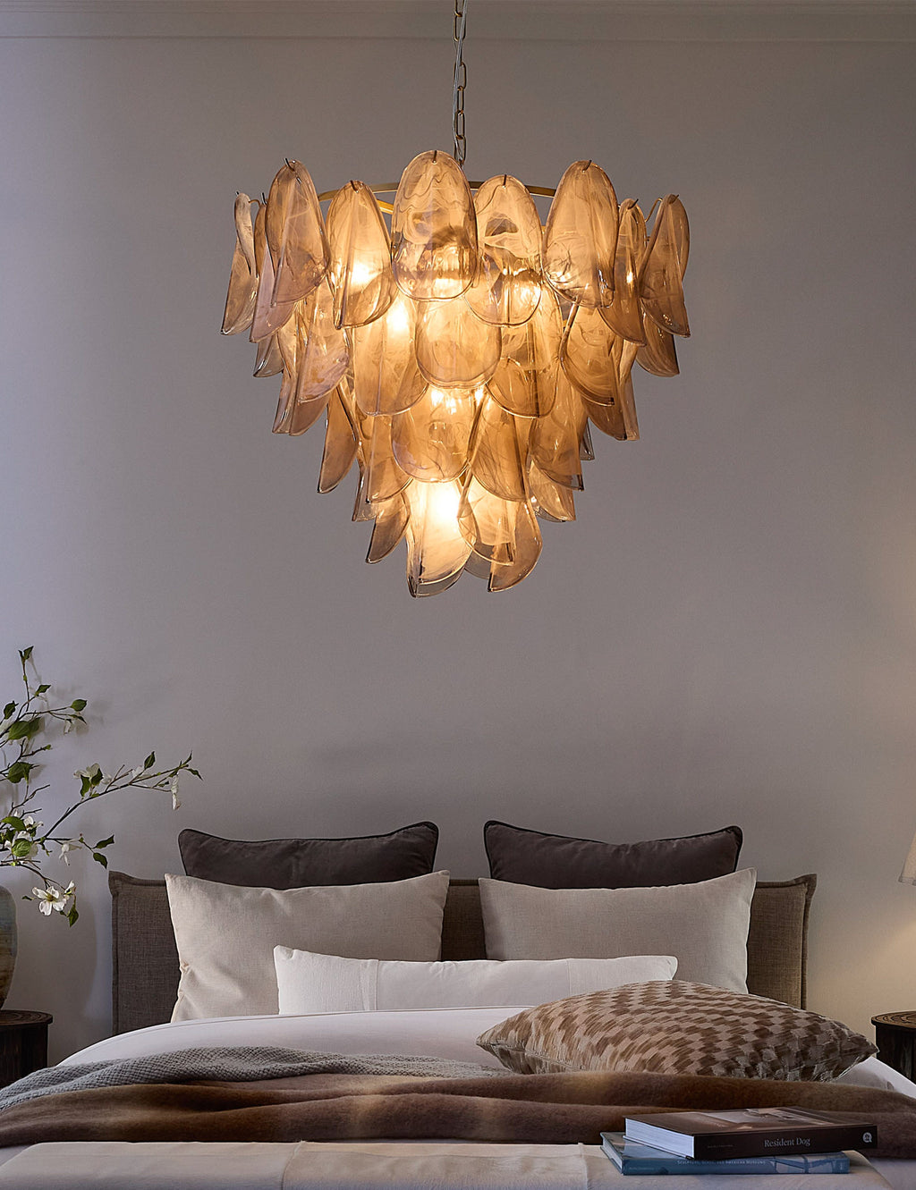 Lustre vintage Gus en quartz verre