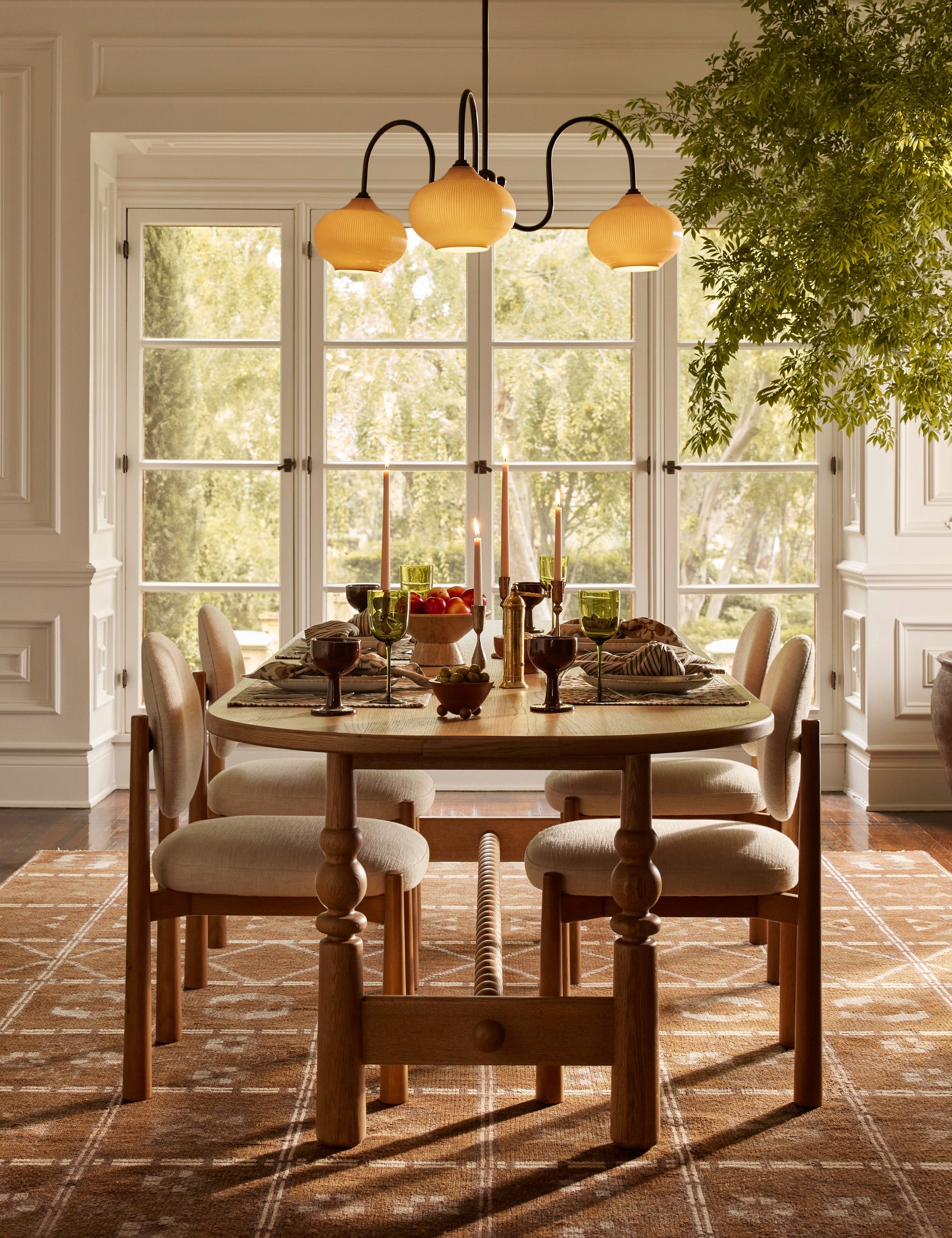 Lustre moderne Finnur en antiqure laiton - Antiqure laiton
