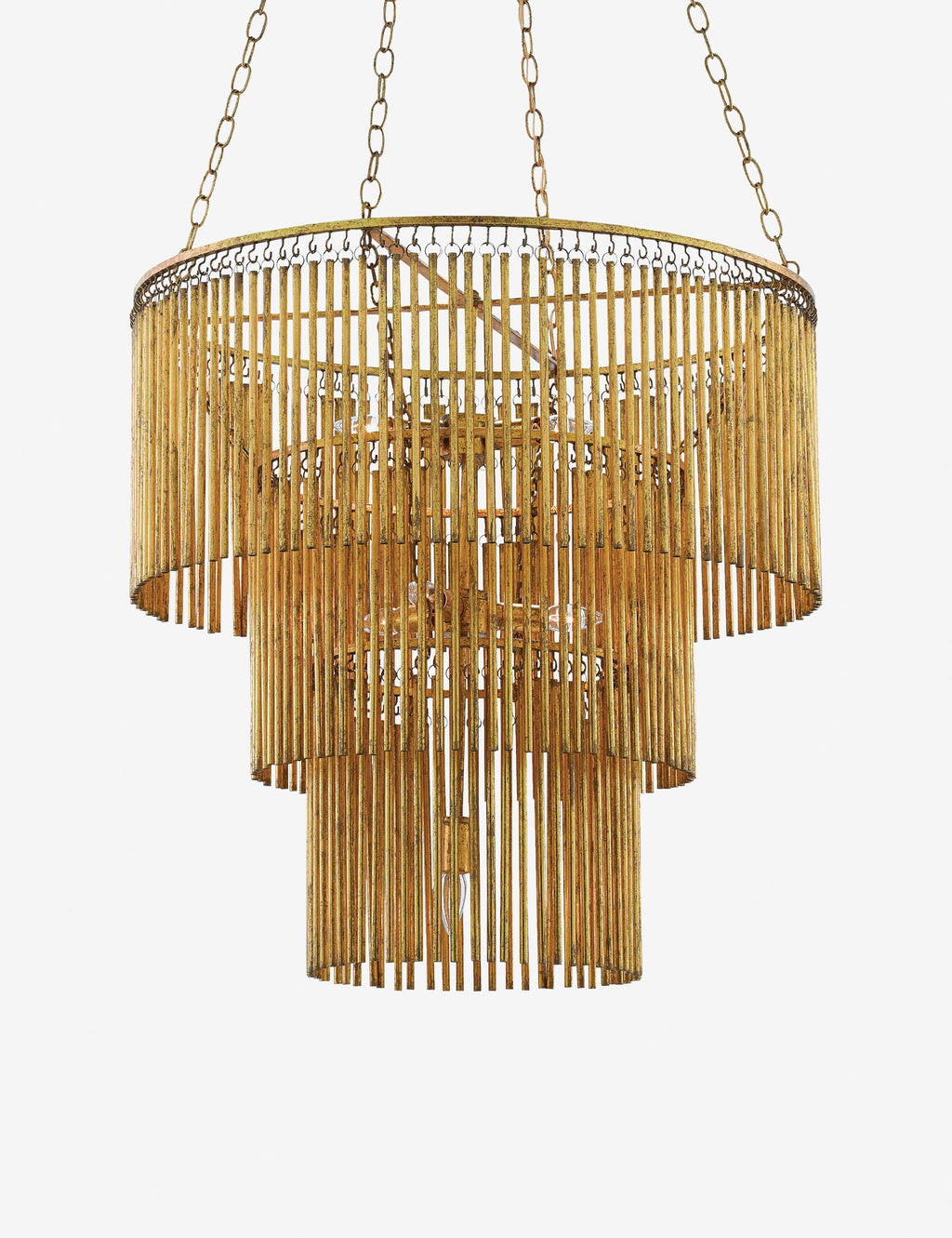 Lustre vintage Kei en laiton brossé - Laiton brossé