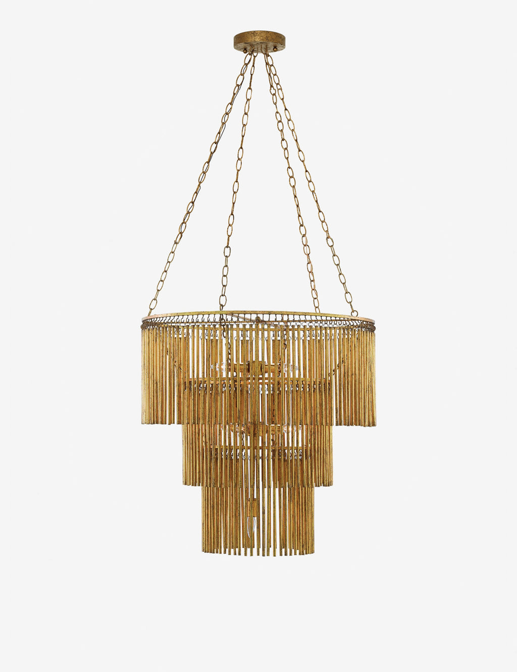 Lustre vintage Kei en laiton brossé - Laiton brossé