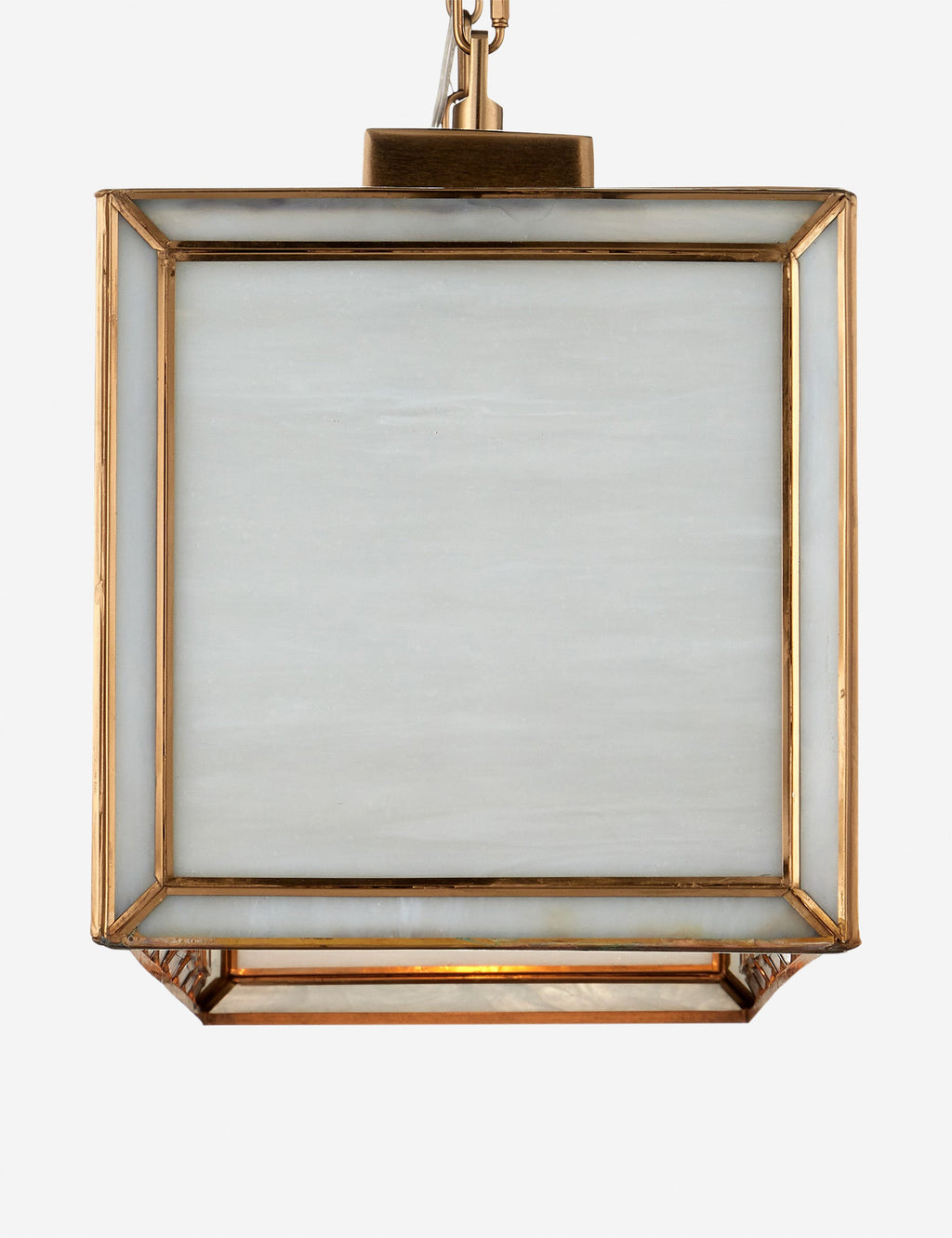 Lustre moderne Zeric en laiton ancien - Laiton ancien