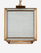 Lustre moderne Zeric en laiton ancien - Laiton ancien