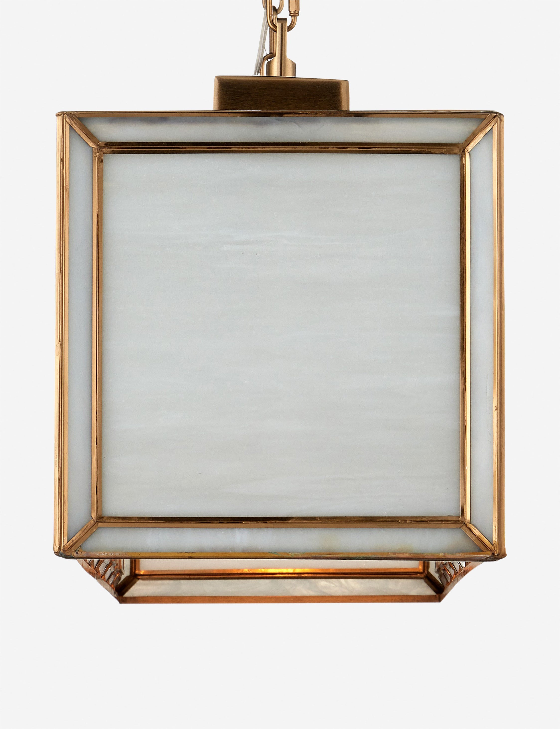 Lustre moderne Zeric en laiton ancien - Laiton ancien