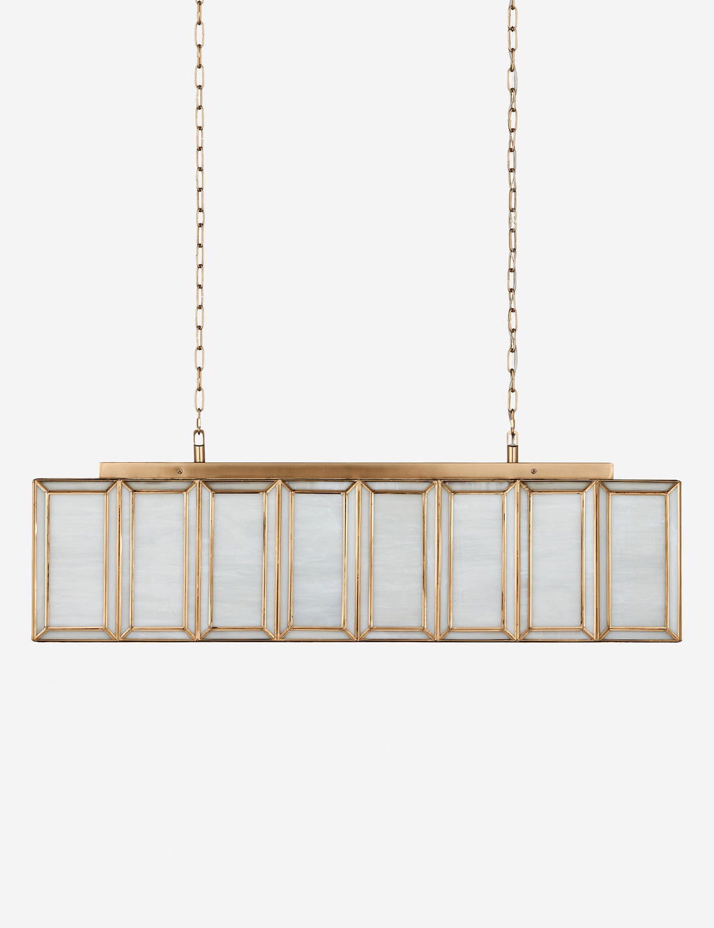 Lustre moderne Zeric en laiton ancien - Laiton ancien