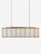 Lustre moderne Zeric en laiton ancien - Laiton ancien