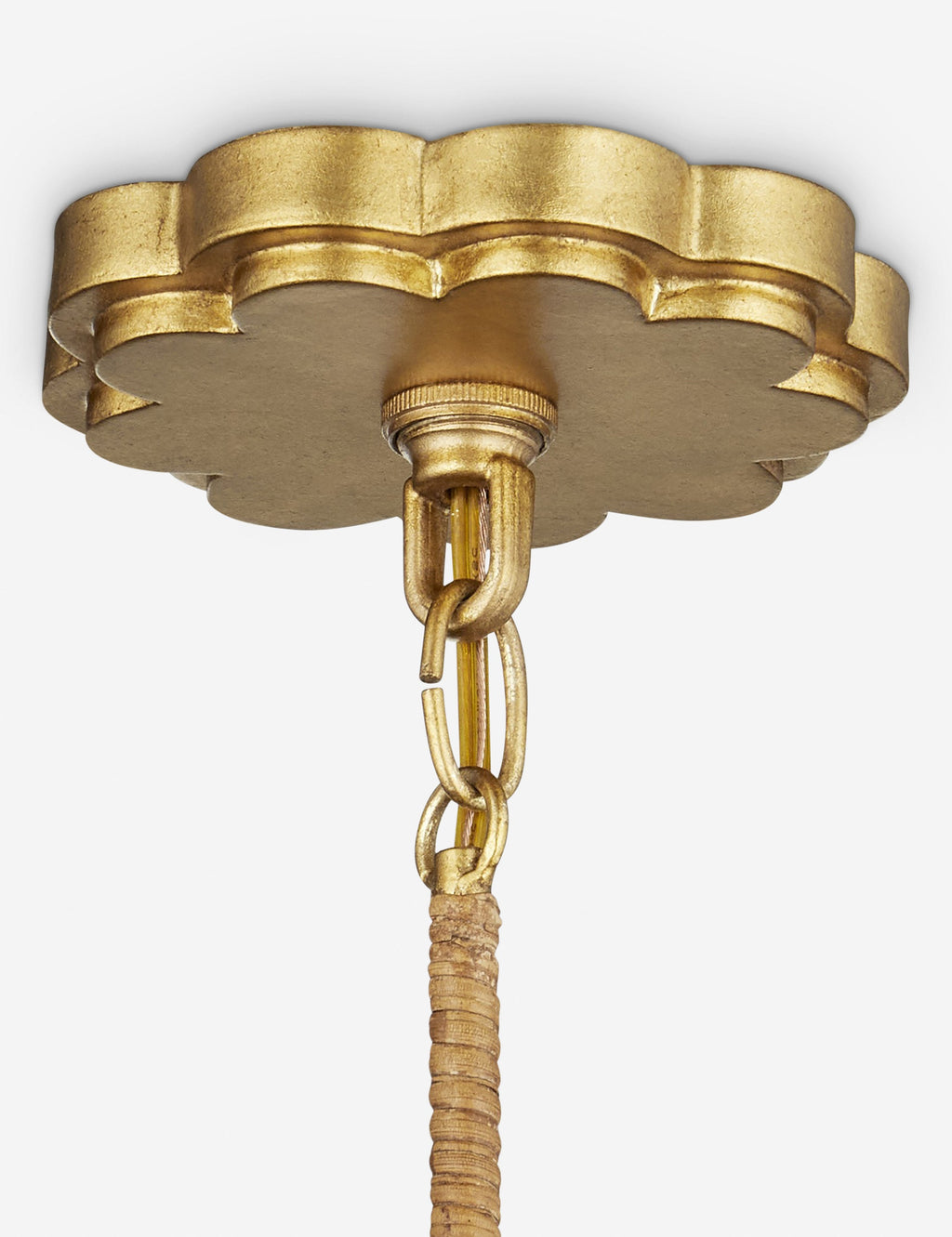Lustre art déco Ogden en feuille d'or contemporaine - Feuille d'or contemporaine