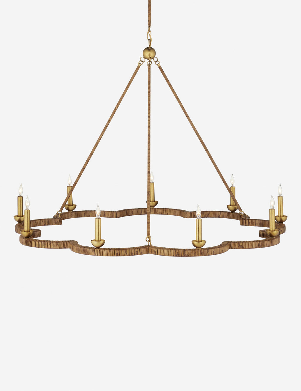 Lustre art déco Ogden en feuille d'or contemporaine - Feuille d'or contemporaine