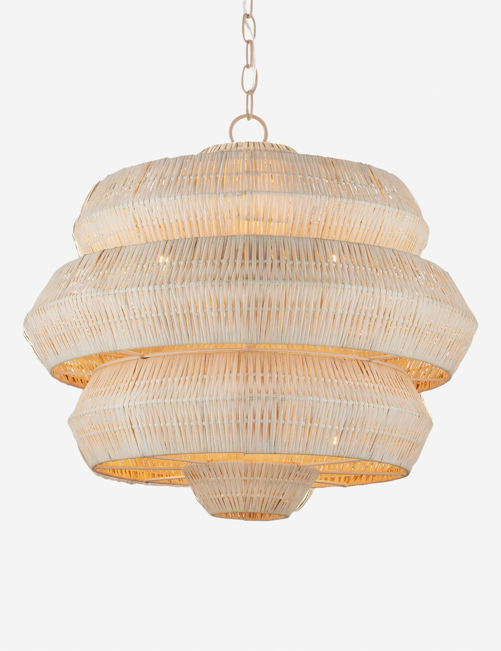 Lustre organique Leighton en blanc - Blanc