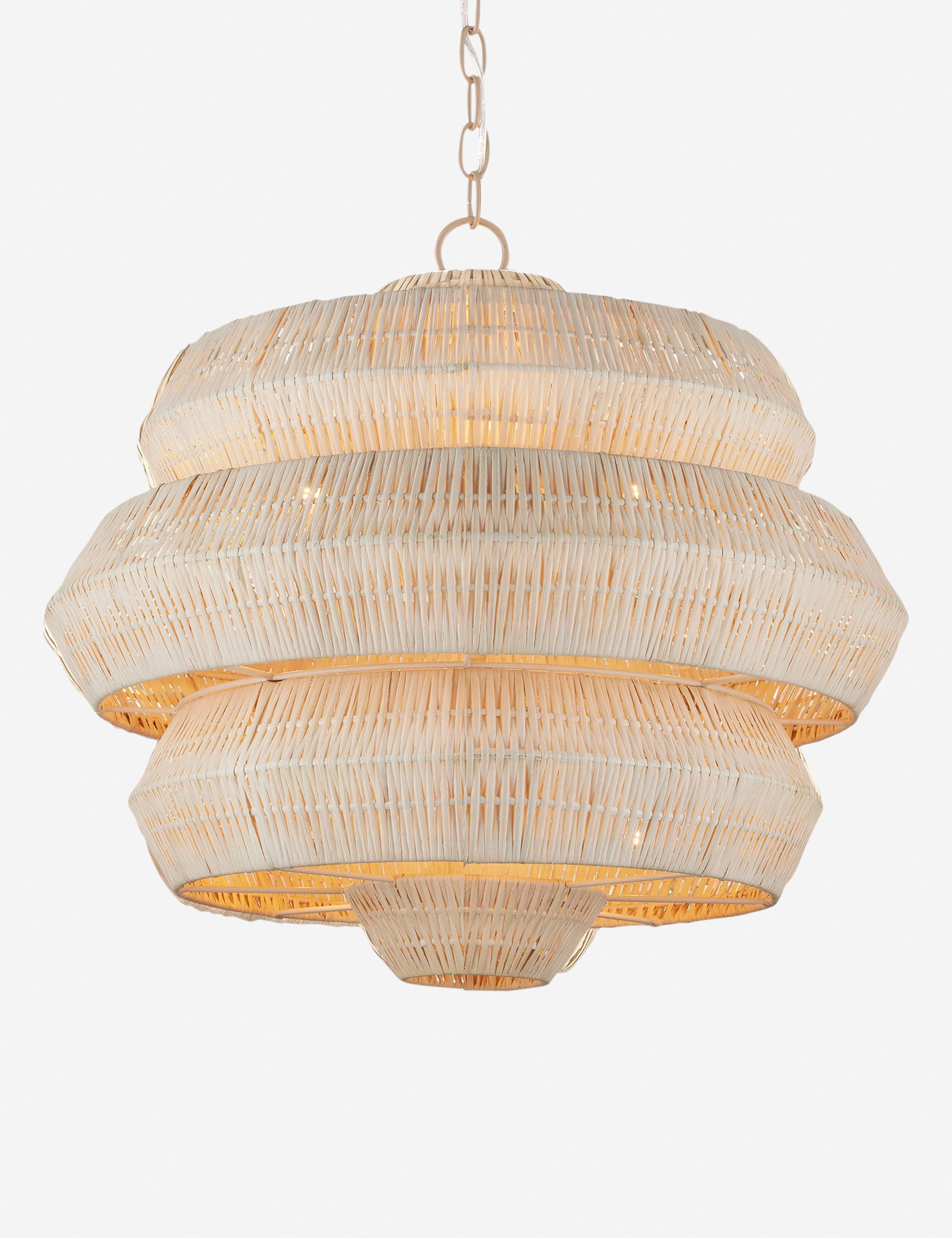 Lustre organique Leighton en blanc - Blanc