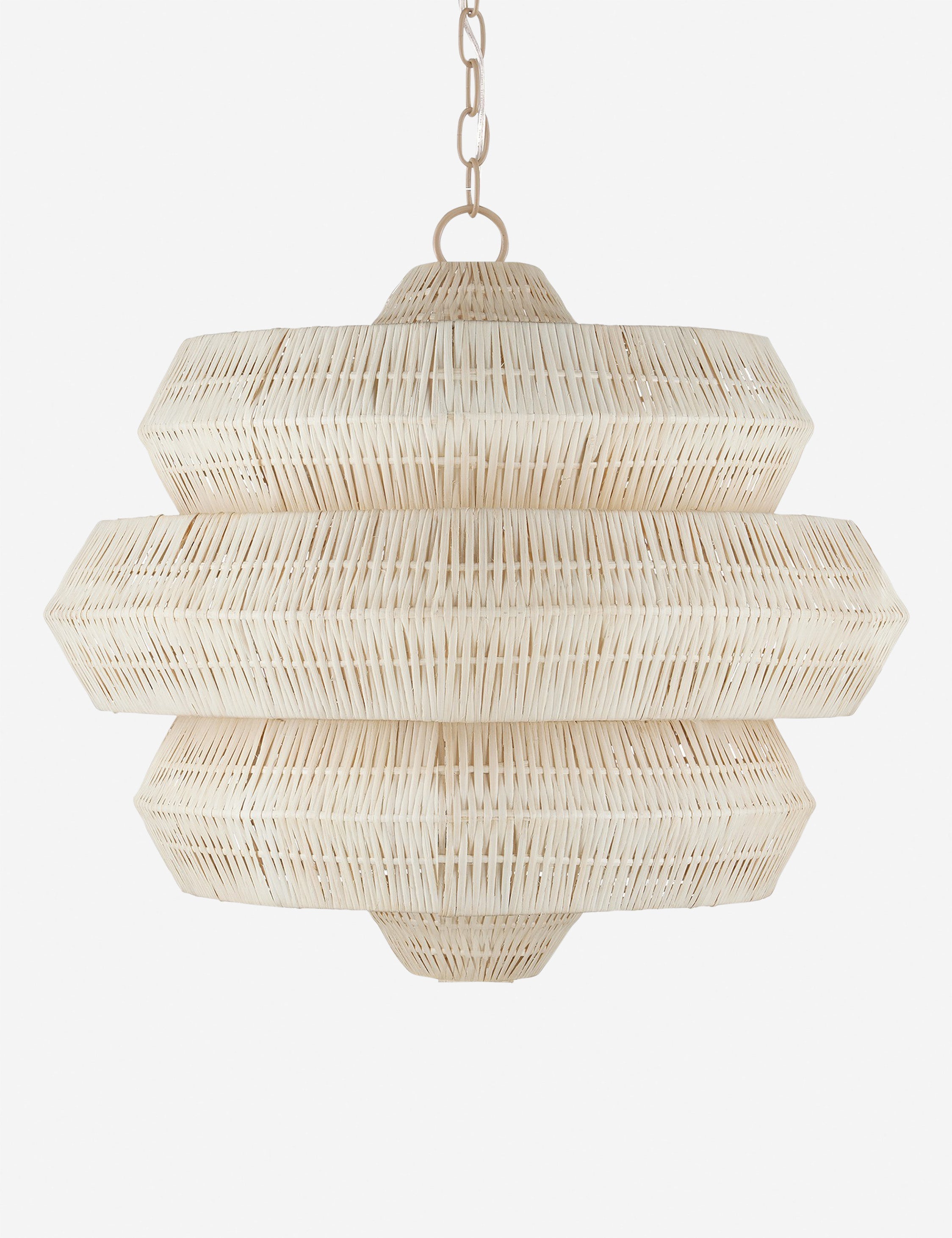 Lustre organique Leighton en blanc - Blanc