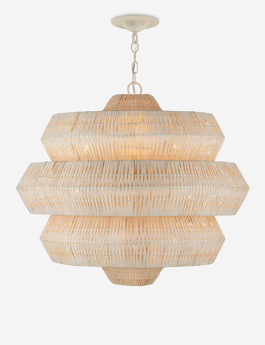 Lustre organique Leighton en blanc - Blanc