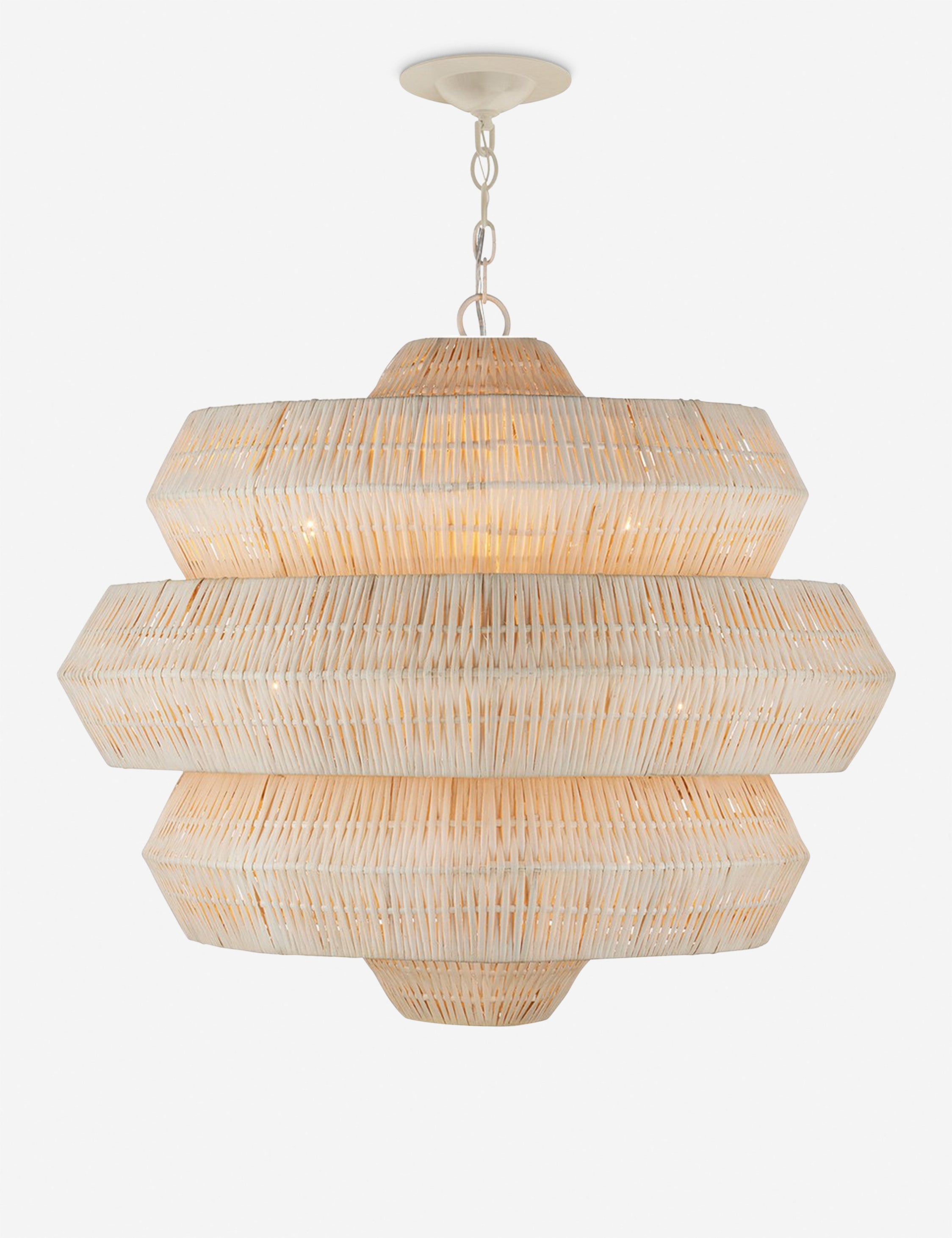 Lustre organique Leighton en blanc - Blanc