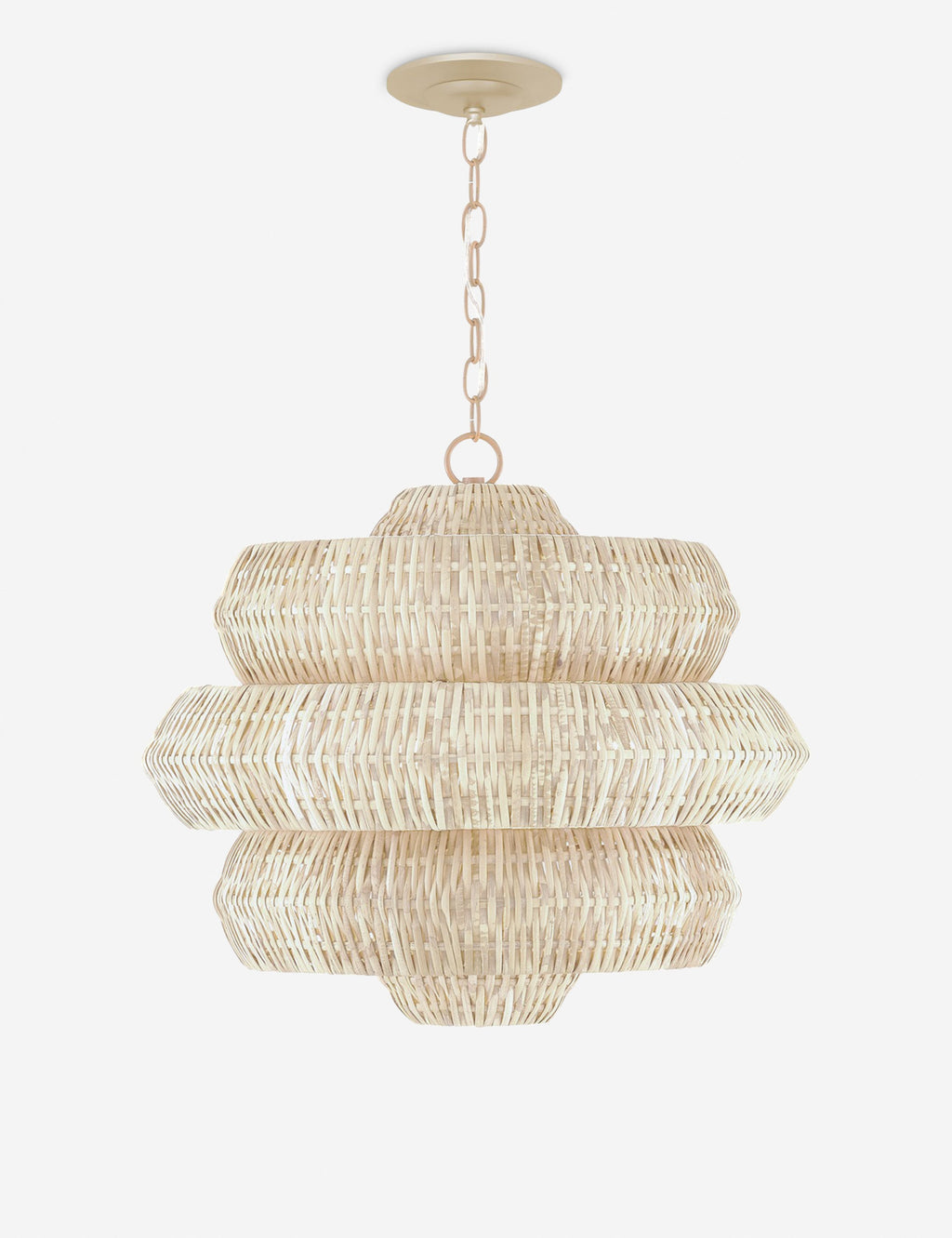 Lustre organique Leighton en blanc - Blanc