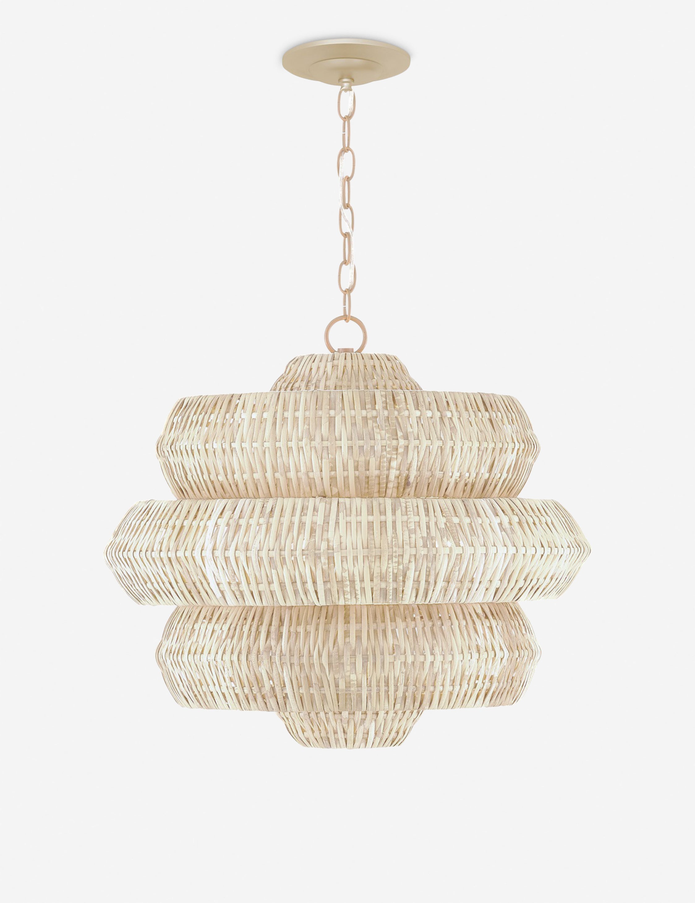 Lustre organique Leighton en blanc - Blanc