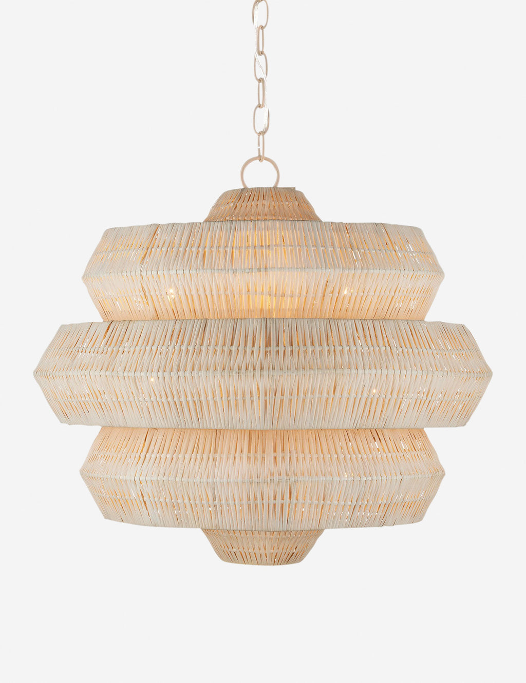 Lustre organique Leighton en blanc - Blanc