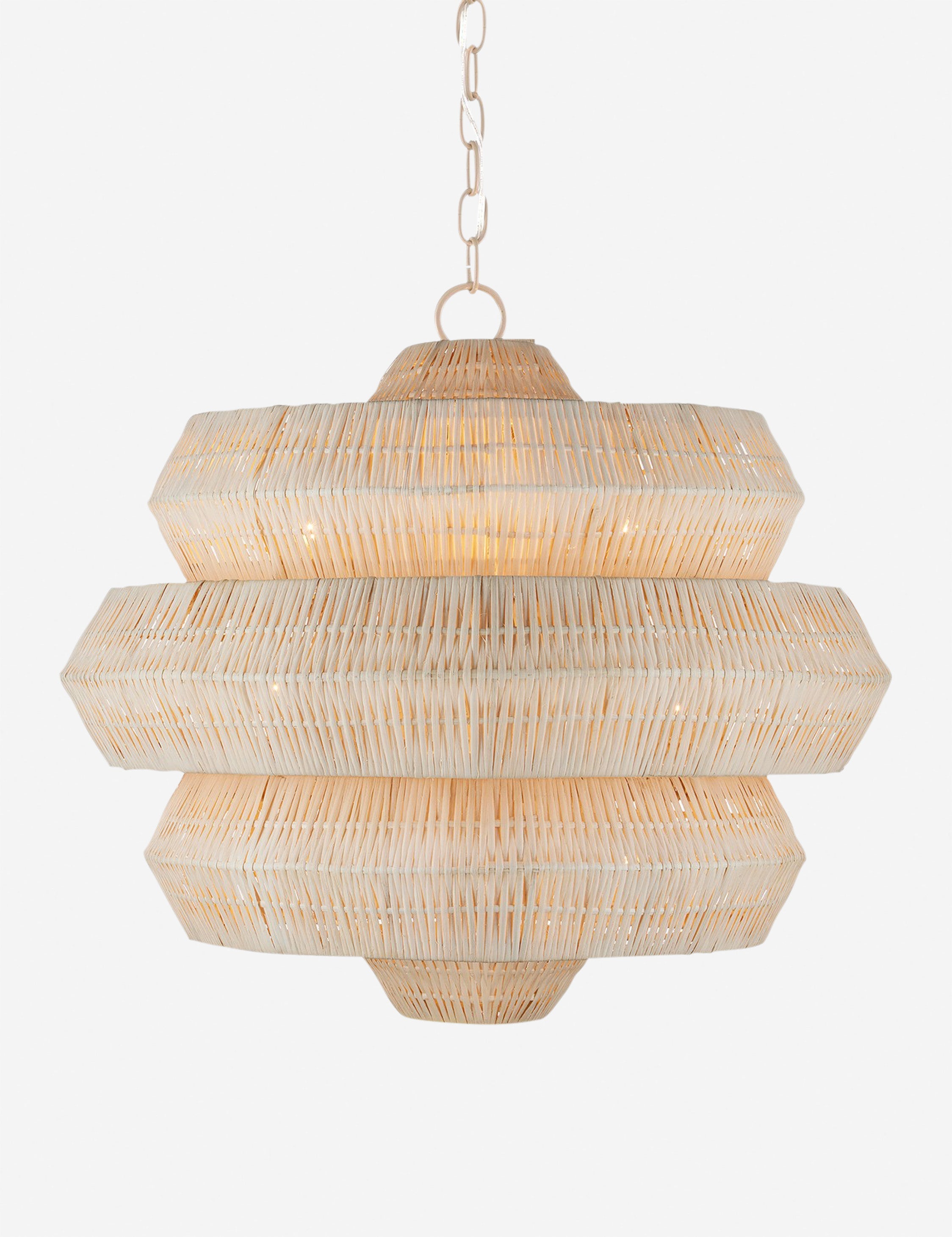 Lustre organique Leighton en blanc - Blanc