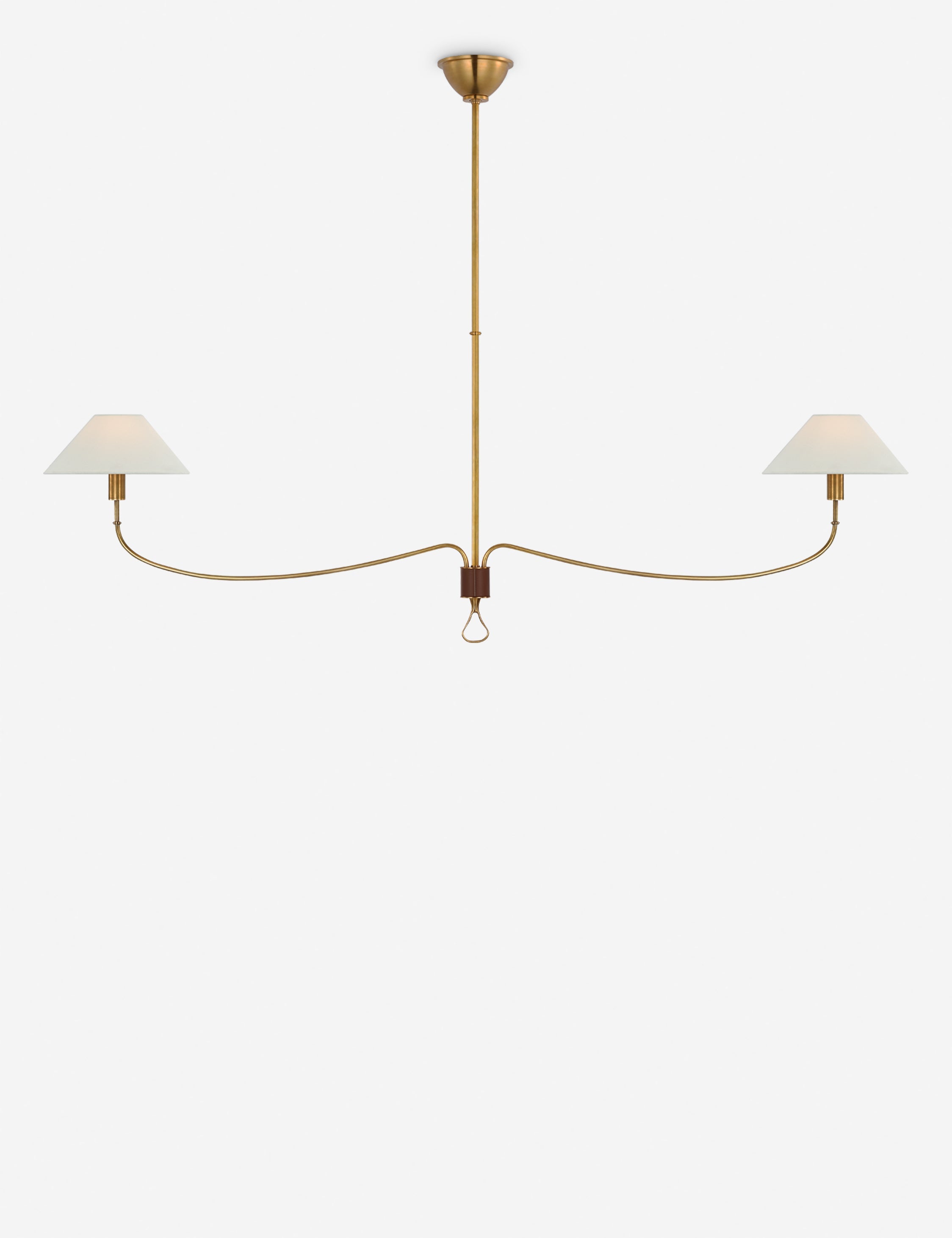 Lustre design Ebe en laiton ancien - Laiton ancien