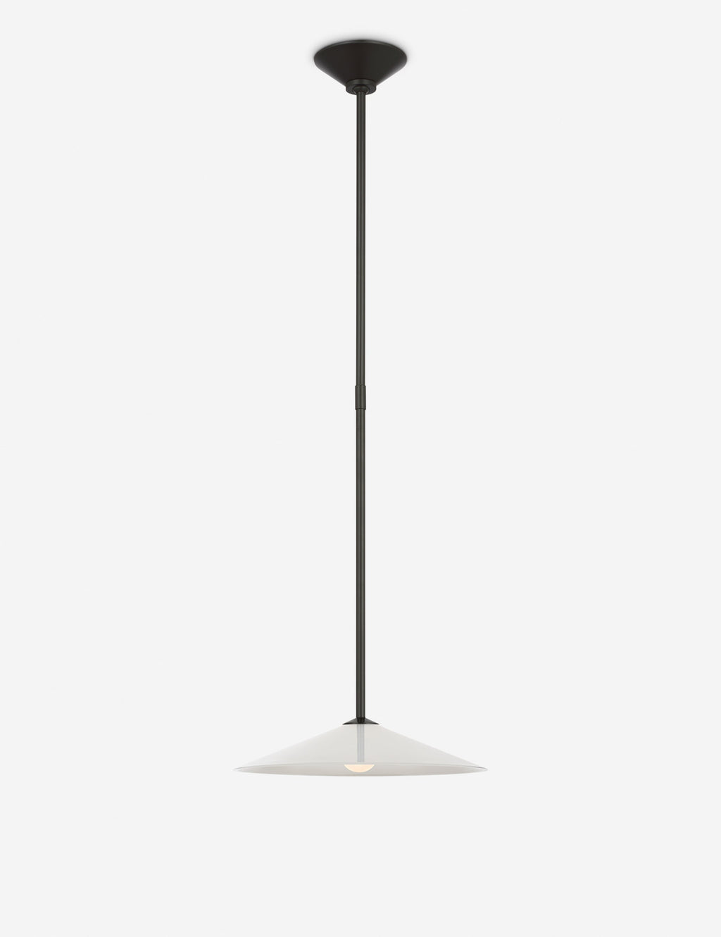 Suspension moderne Geirmund en fer et verre opalin - Fer et verre opalin
