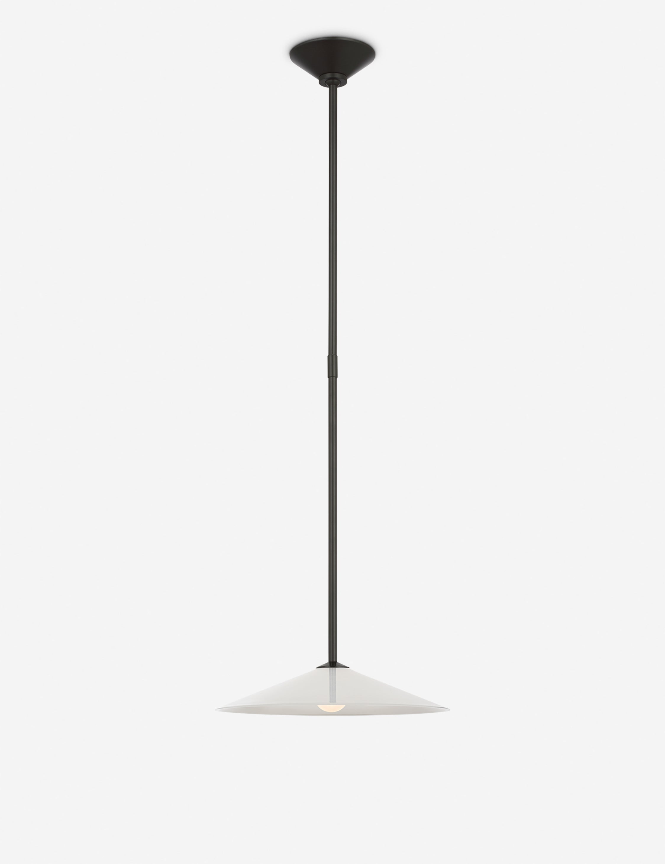 Suspension moderne Geirmund en fer et verre opalin - Fer et verre opalin