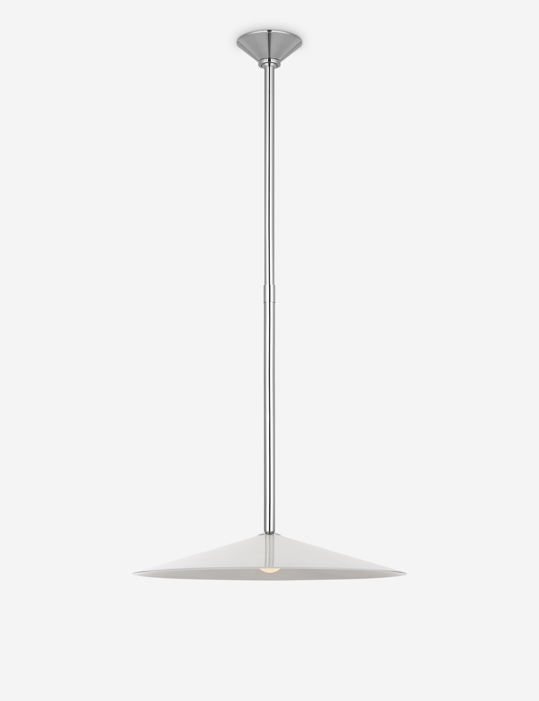 Suspension moderne Geirmund en nickel poli et verre opalin - Nickel poli et verre opalin