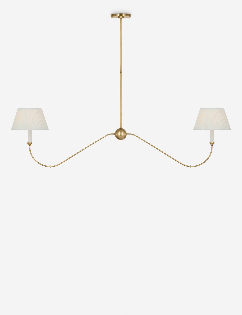Lustre moderne Bor en laiton ancien - Laiton ancien